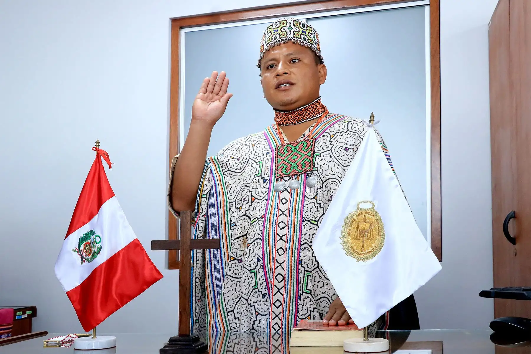 Alexander Fasanando Riveiro sabe del riesgo que tendrá su labor cuando sea destacado a una de las regiones de la Amazonía amenazadas por el crimen organizado. ANDINA/ Ministerio Público