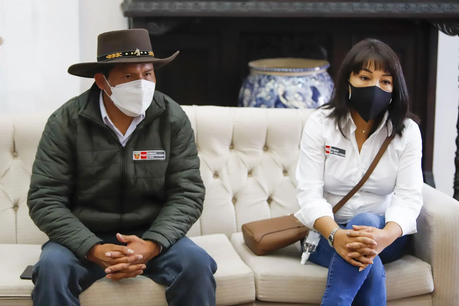 La presidenta del Consejo de Ministros, Mirtha Vásquez,  junto al titular del Midagri, se encuentra en el Cusco para instalar una mesa técnica de desarrollo agrario. Foto: ANDINA/PCM