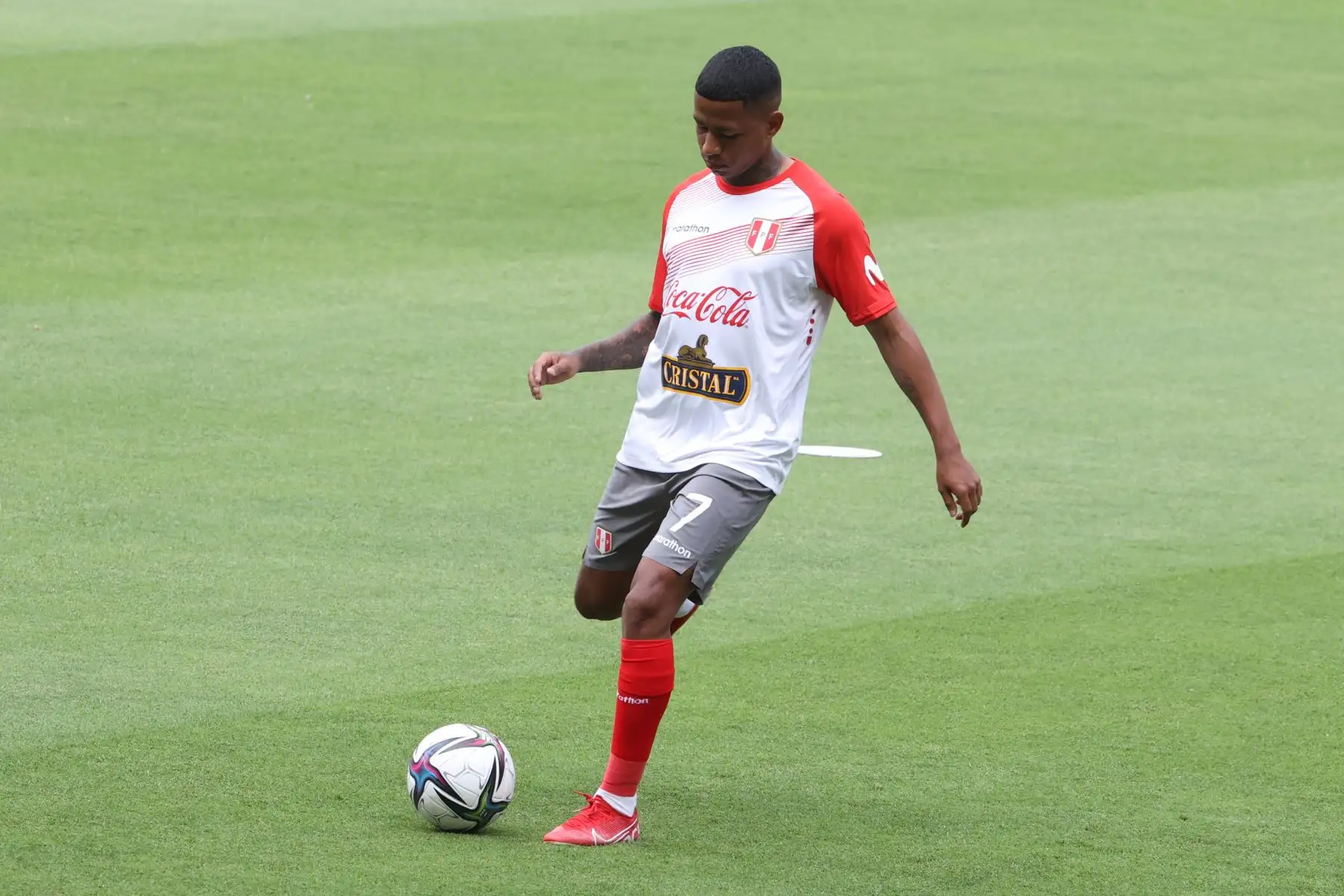 La selección peruana enfrenta a la selección de Panamá en un partido amistoso de preparación antes de enfrentar a Colombia por las eliminatorias a Catar 2022. Foto: ANDINA/Vidal Tarqui