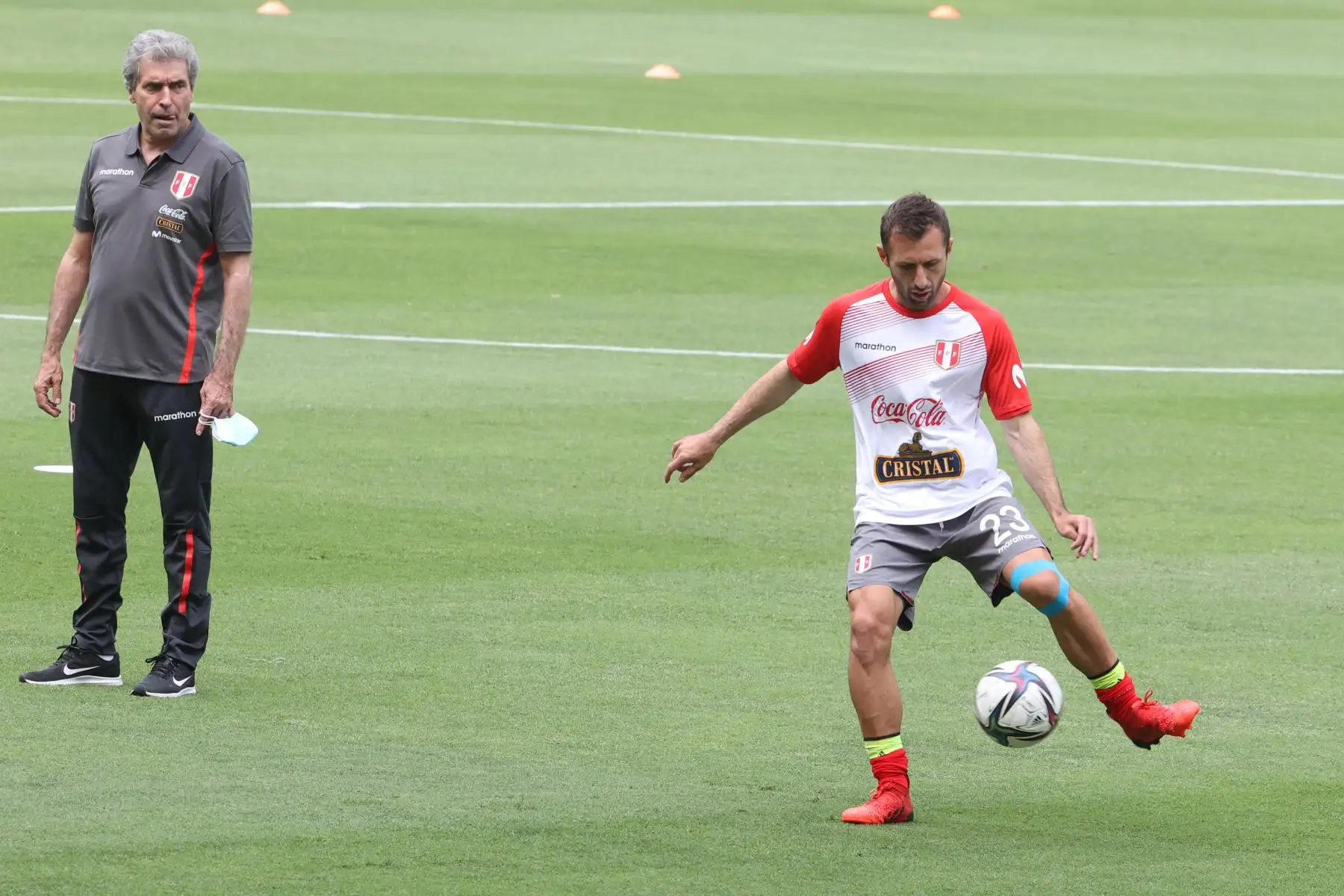 La selección peruana enfrenta a la selección de Panamá en un partido amistoso de preparación antes de enfrentar a Colombia por las eliminatorias a Catar 2022. Foto: ANDINA/Vidal Tarqui