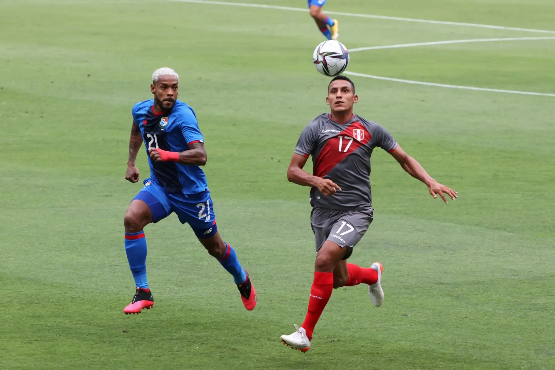La selección peruana enfrenta a la selección de Panamá en un partido amistoso de preparación antes de enfrentar a Colombia por las eliminatorias a Catar 2022. Foto: ANDINA/Vidal Tarqui