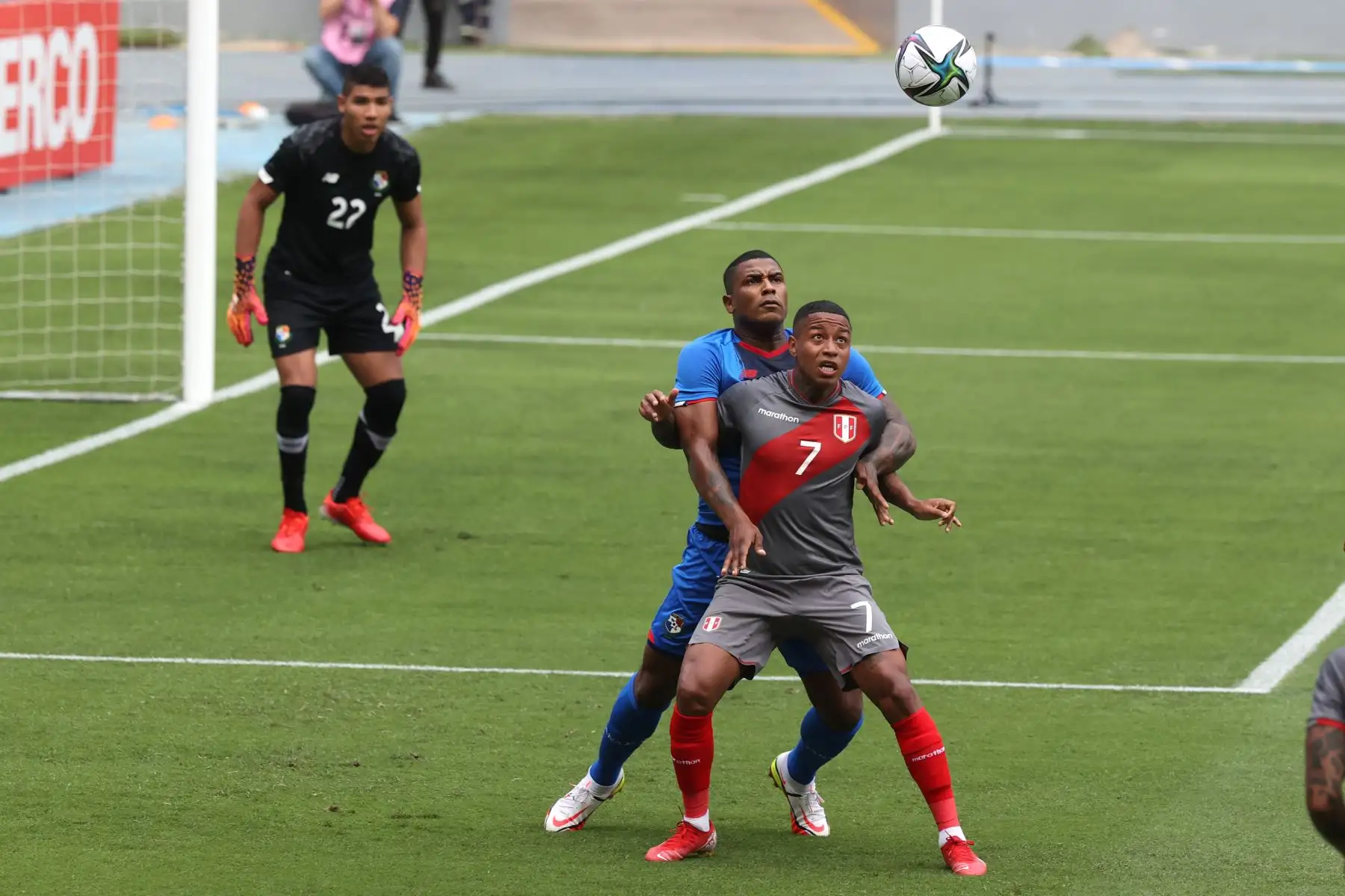 La selección peruana enfrenta a la selección de Panamá en un partido amistoso de preparación antes de enfrentar a Colombia por las eliminatorias a Catar 2022. Foto: ANDINA/Vidal Tarqui