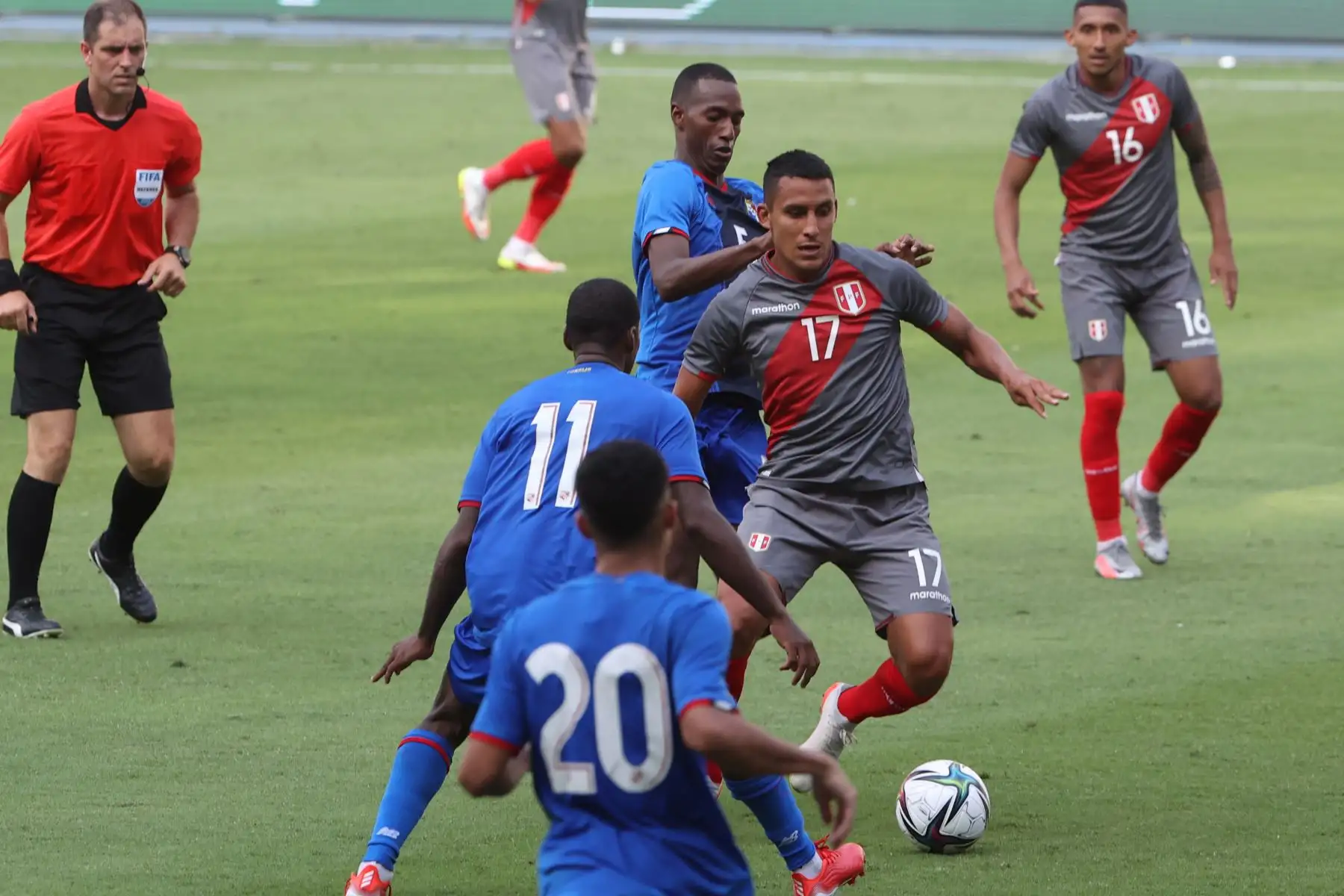 La selección peruana enfrenta a la selección de Panamá en un partido amistoso de preparación antes de enfrentar a Colombia por las eliminatorias a Catar 2022. Foto: ANDINA/Vidal Tarqui