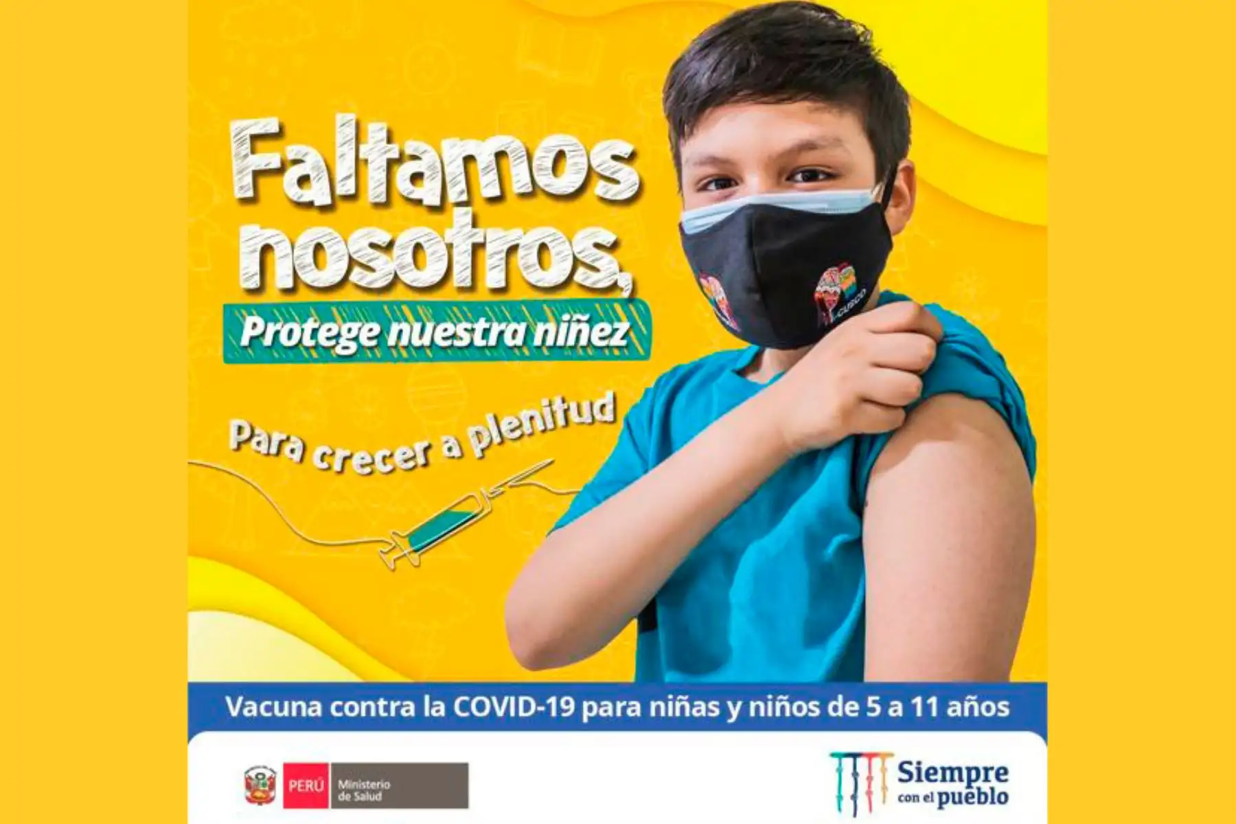 Con esta campaña, el Minsa busca concientizar sobre la importancia de la vacunación en niños. Foto: ANDINA/Minsa