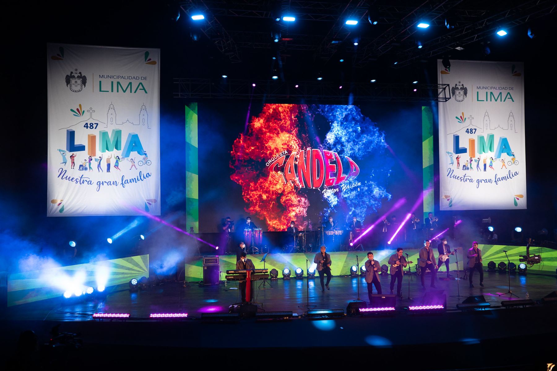 La Municipalidad de Lima realizó de manera virtual la tradicional serenata por los 487 años de fundación de la ciudad capital desde dos escenarios del Parque de la Exposición. Más de 55 mil personas se conectaron desde sus hogares a este gran evento denominado “Lima: nuestra gran familia”. Foto: MML