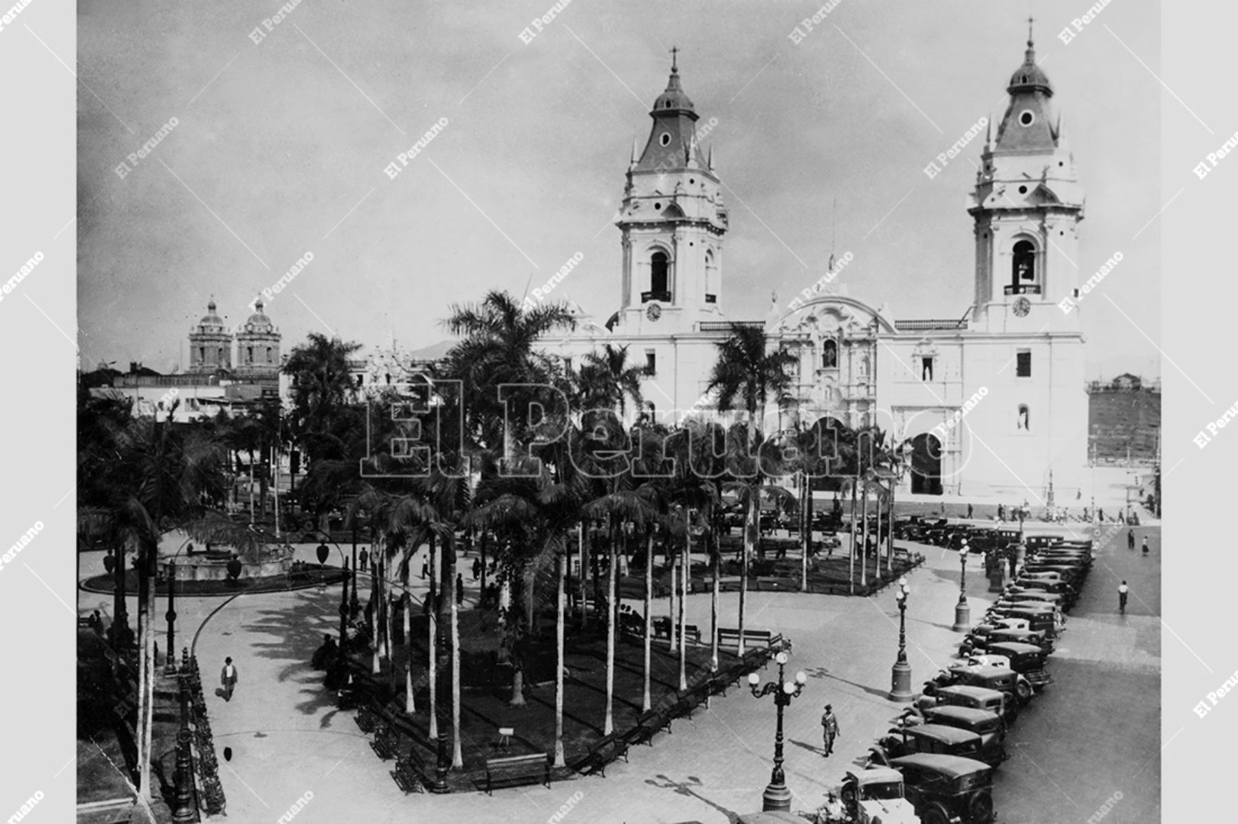 Plaza de Armas de Lima (1925). Foto: Archivo Histórico de El Peruano