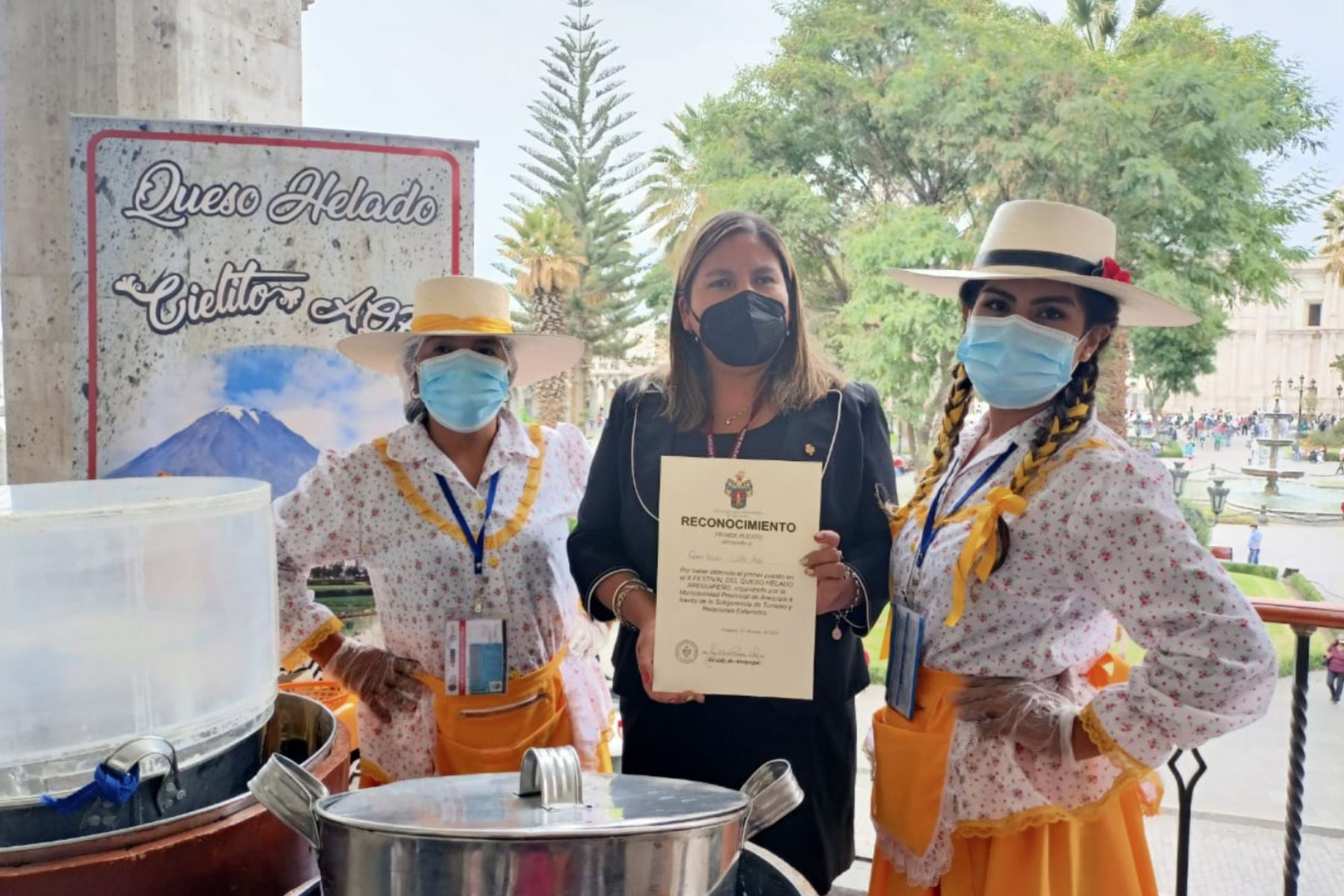 El queso helado Cielito AQP ganó el primer puesto en el Concurso del Queso Helado Tradicional. Foto: Cortesía Rocío Méndez
