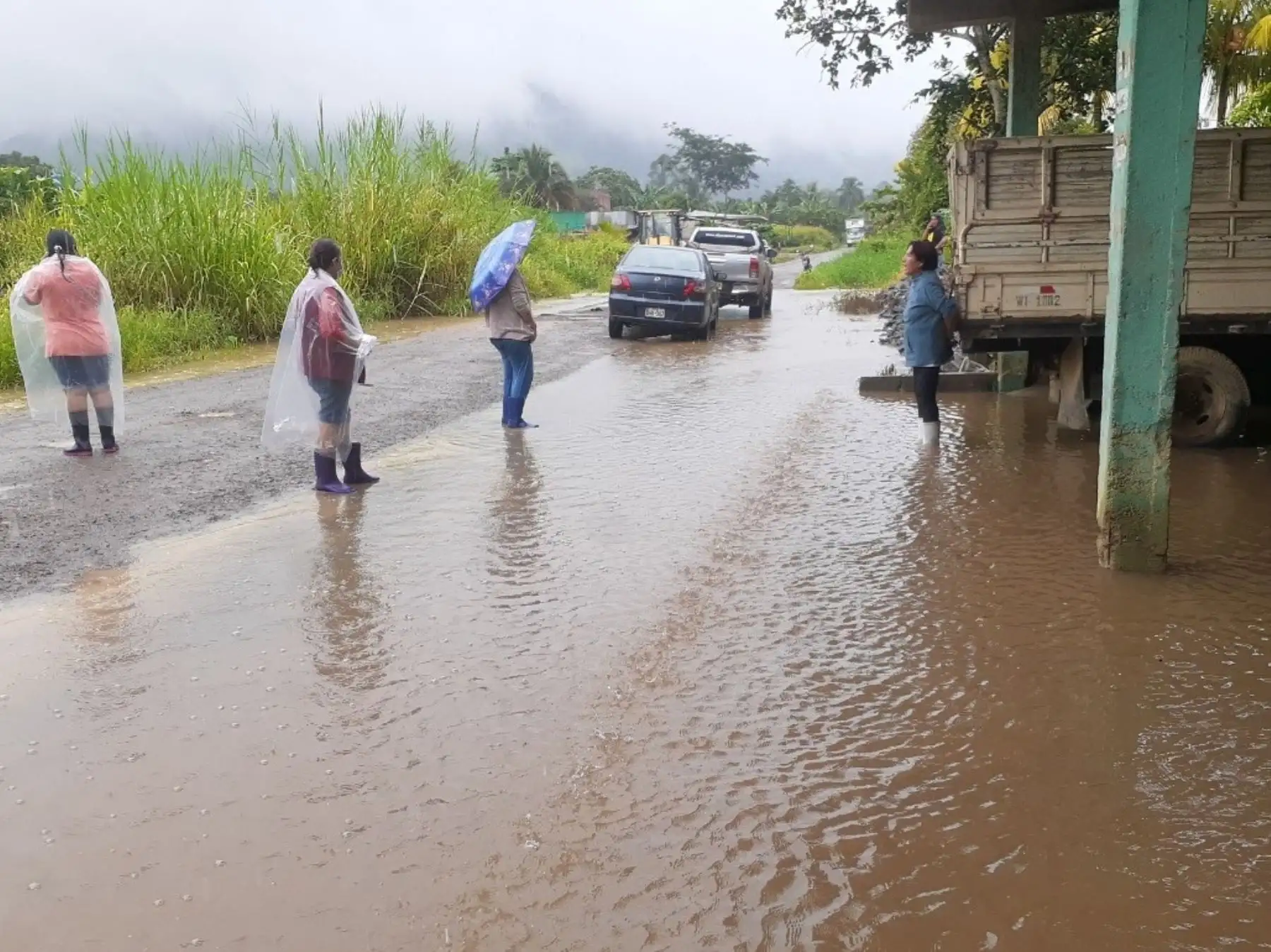 Lluvias intensas registradas hoy inundaron varias viviendas y terrenos de cultivo ubicados en el distrito de Río Negro, provincia de Satipo, región Junín. Foto: ANDINA/Difusión.
