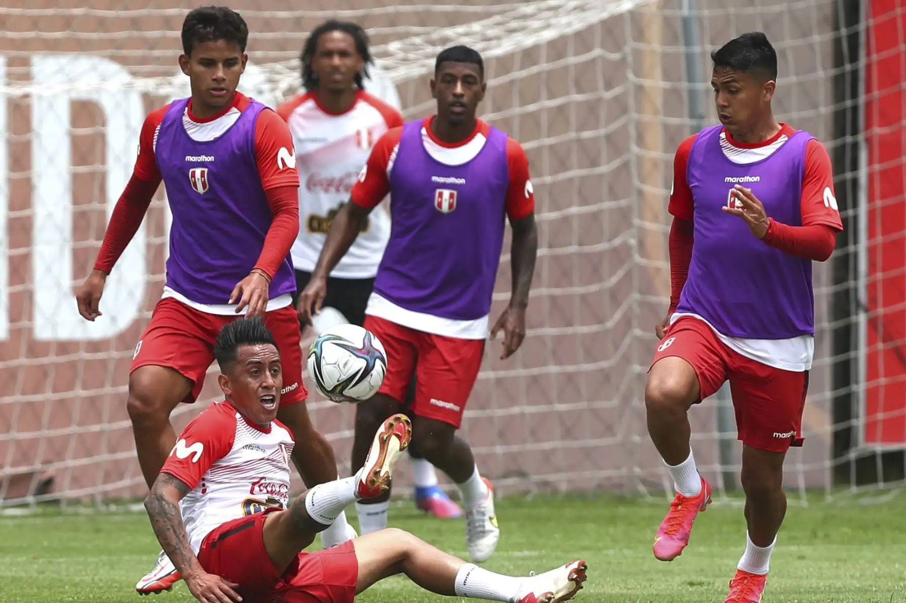 A dos días del viaje a Barranquilla, la Selección Peruana sumó una nueva jornada entrenamientos con la mayoría de los futbolistas convocados para la próxima fecha doble de Clasificatorias Sudamericanas al Mundial de Qatar 2022.
Foto: ANDINA/FPF