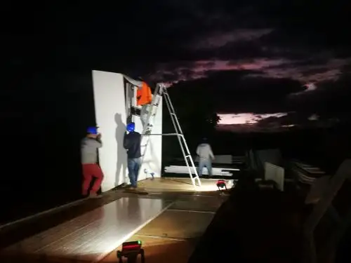Inician instalación de 186 módulos temporales de vivienda que se destinará a los damnificados por sismo de magnitud 7.5 que afectó a fines de noviembre a la región Amazonas. ANDINA/Difusión