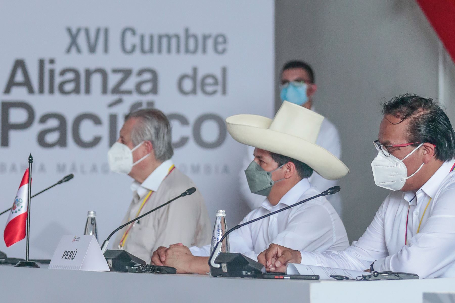 Presidente Pedro Castillo participa en la sesión plenaria de la XVI Cumbre de la Alianza del Pacífico. Foto: ANDINA/ Prensa Presidencia