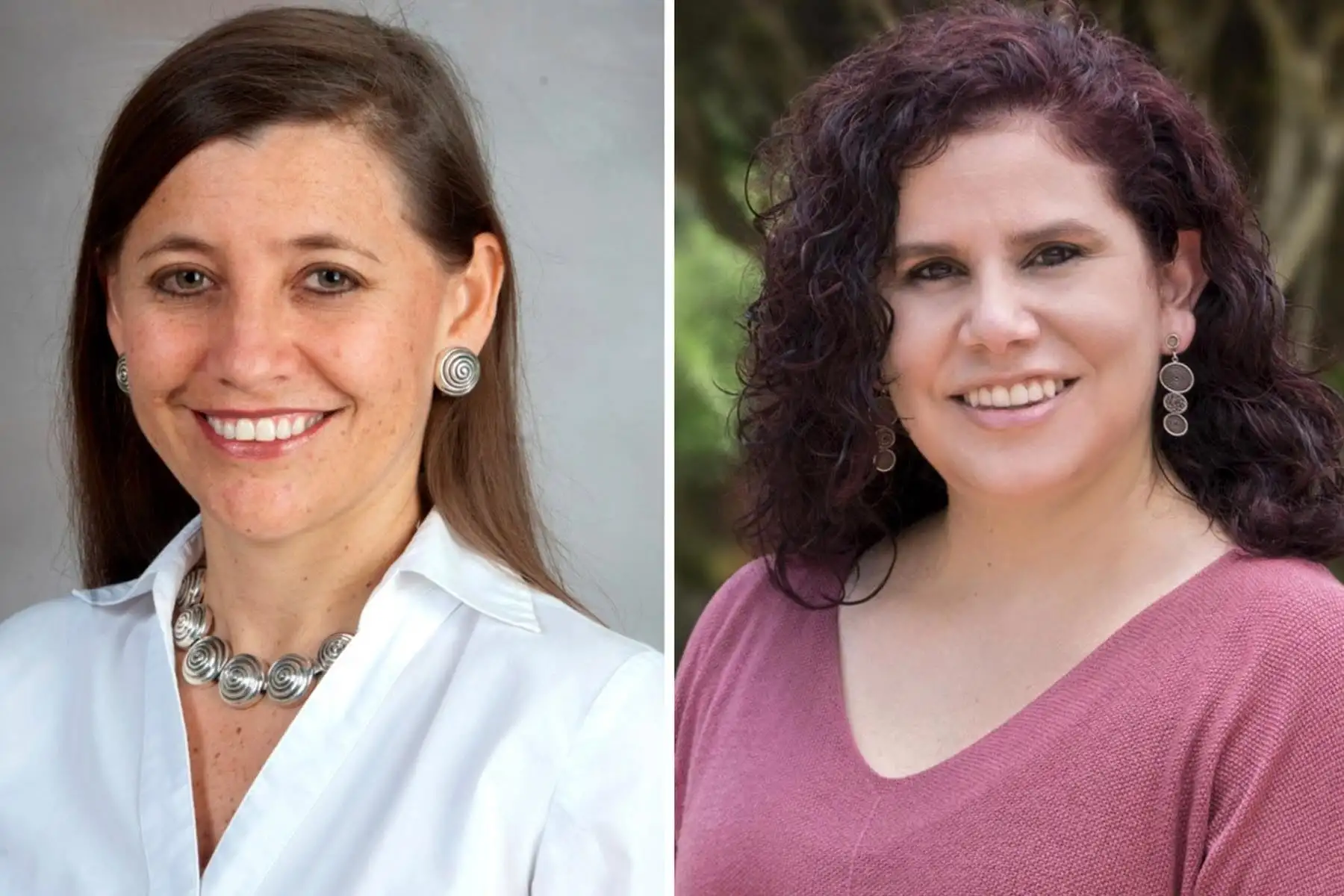 Las científicas peruanas Theresa Jean Ochoa Woodell y Layla Hirsh Martínez alentaron a las jóvenes a desempeñarse dentro del campo que deseen y las motivó a seguir adelante y luchar por sus sueños. Foto: Concytec