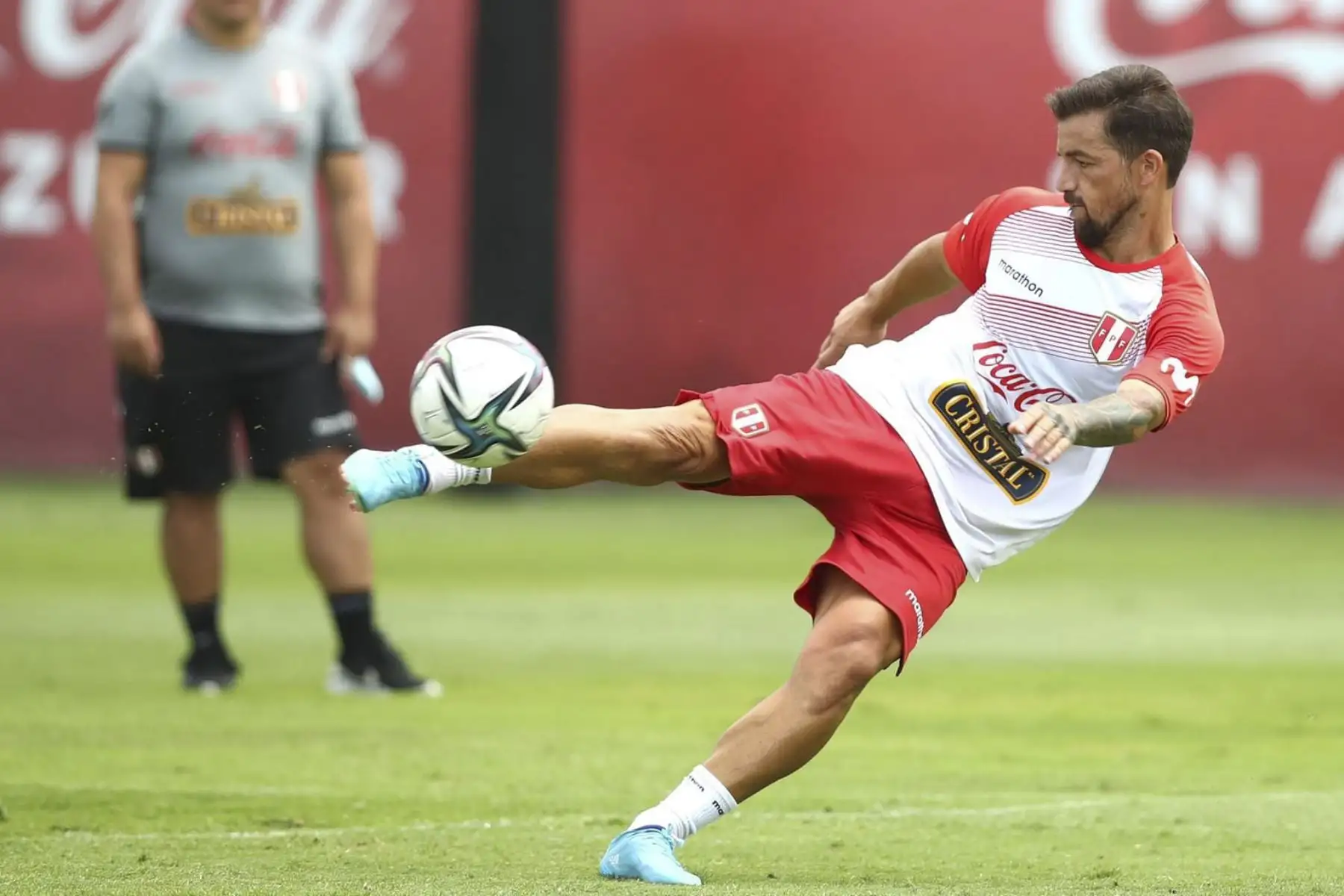 Selección Peruana de Fútbol entrenó por última vez en la Videna antes de partir con destino a Barranquilla para el duelo ante la Selección Nacional de Colombia. Foto: FPF