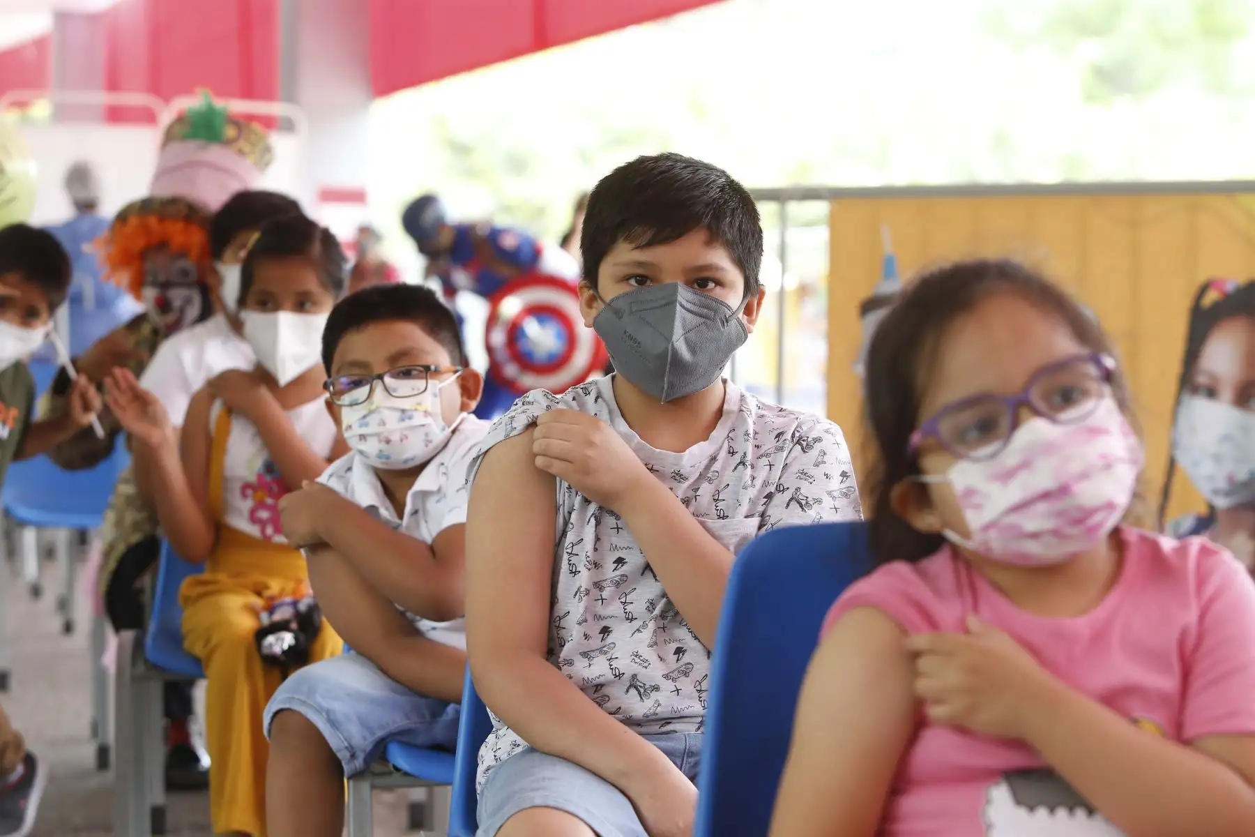 Vacunación contra el covid-19 para niños de 5 a 11 años. Foto: ANDINA/Minsa