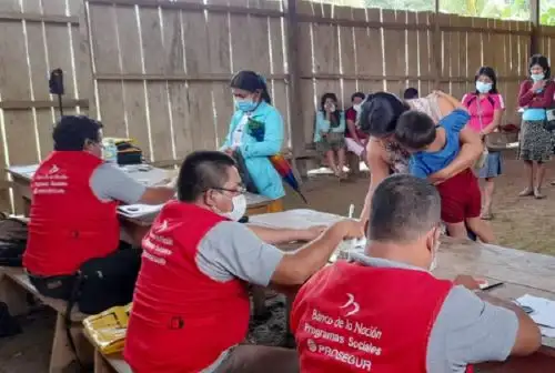 Un total de 5 522 familias originarias, residentes en la zona de frontera con Ecuador, pertenecientes al programa Juntos del Ministerio de Desarrollo e Inclusión Social (Midis), están cobrando sus abonos desde el 25 de enero y lo harán hasta el 17 de febrero, a través de una transportadora de caudales que llegará hasta estas zonas tan alejadas de la región Amazonas.