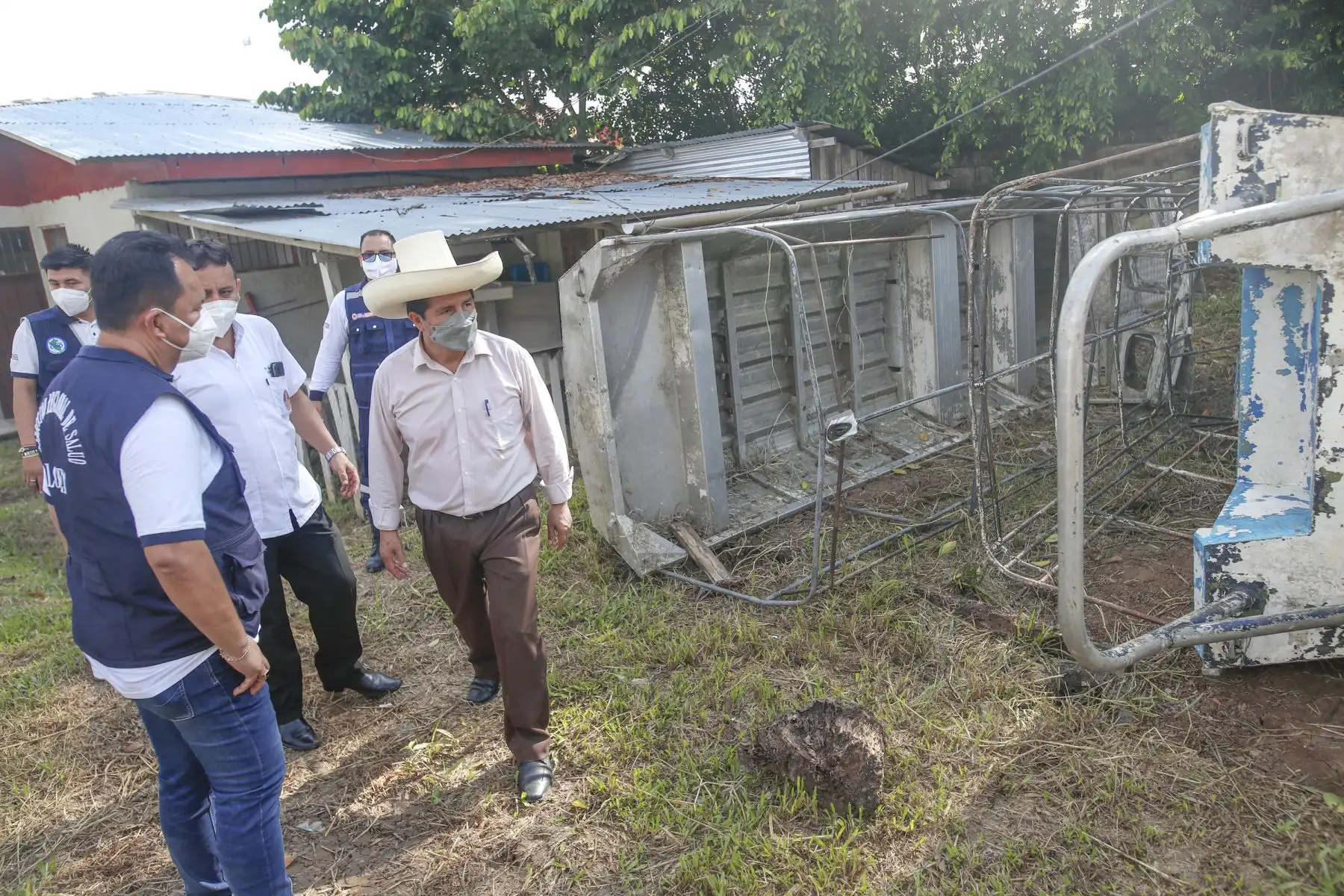 El presidente de la República, Pedro Castillo, realizó una visita de  inspección al Centro de Salud de Caballococha, en Loreto. Foto: ANDINA/Prensa Presidencia