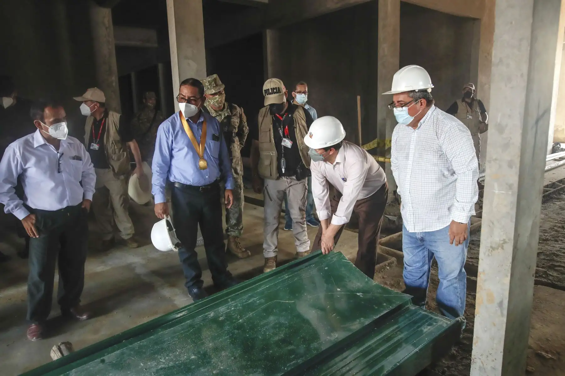 El presidente de la República, Pedro Castillo, supervisó esta mañana los avances de la construcción del mercado de Caballococha, en la región Loreto. Foto: ANDINA/Prensa Presidencia