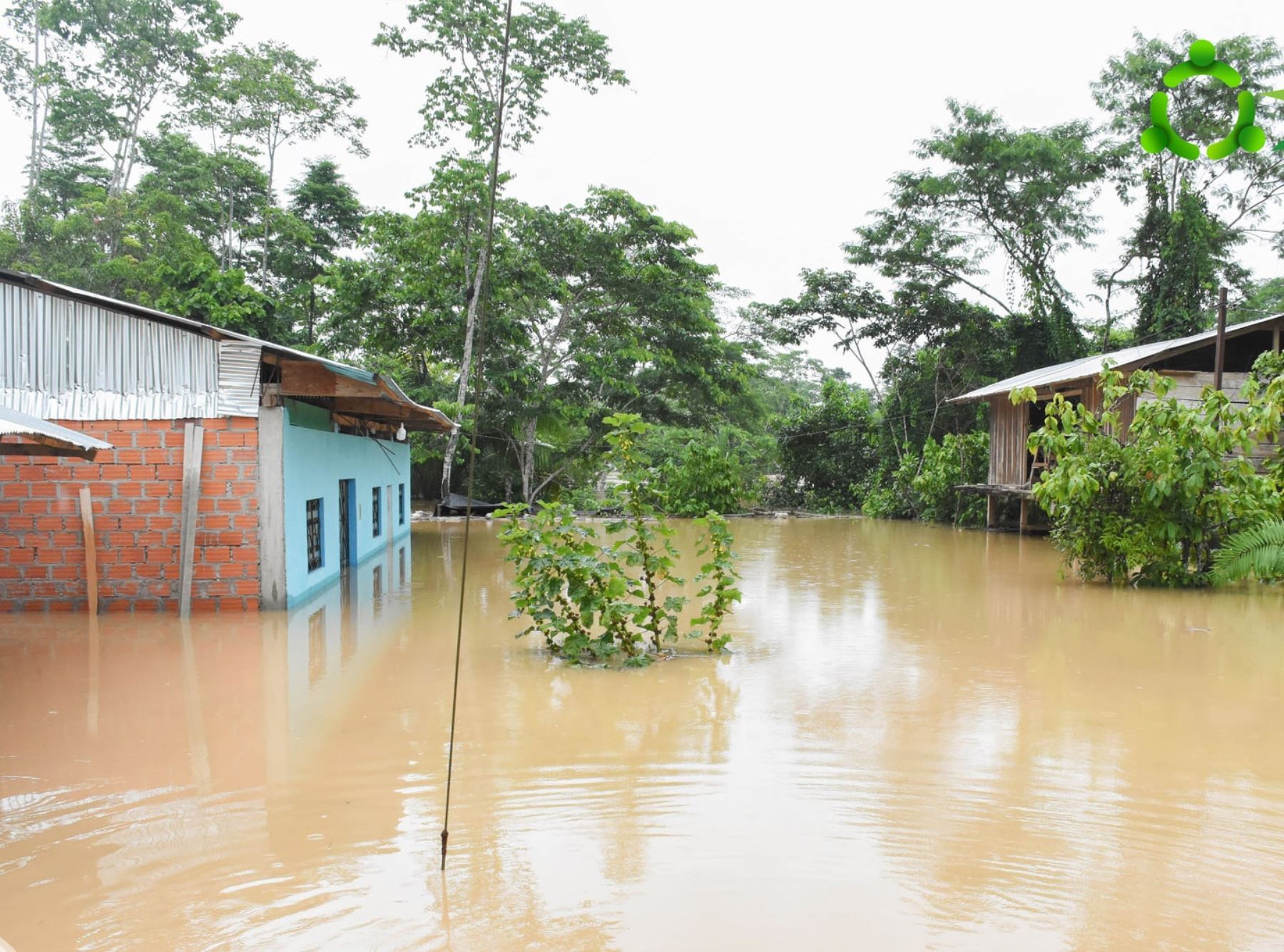 26 viviendas resultaron afectadas por la caída de lluvias intensas en seis distritos de la región Ucayali. Foto: municipalidad de Irazola.