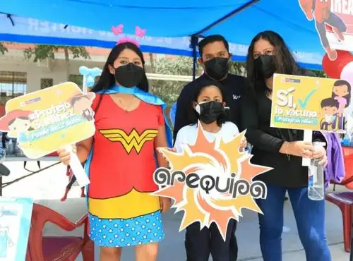 La Gerencia Regional de Salud de Arequipa inicia este jueves 3 de febrero la vacunación de niños de 5 a 11 años de edad que viven en las zonas rurales. ANDINA/Difusión