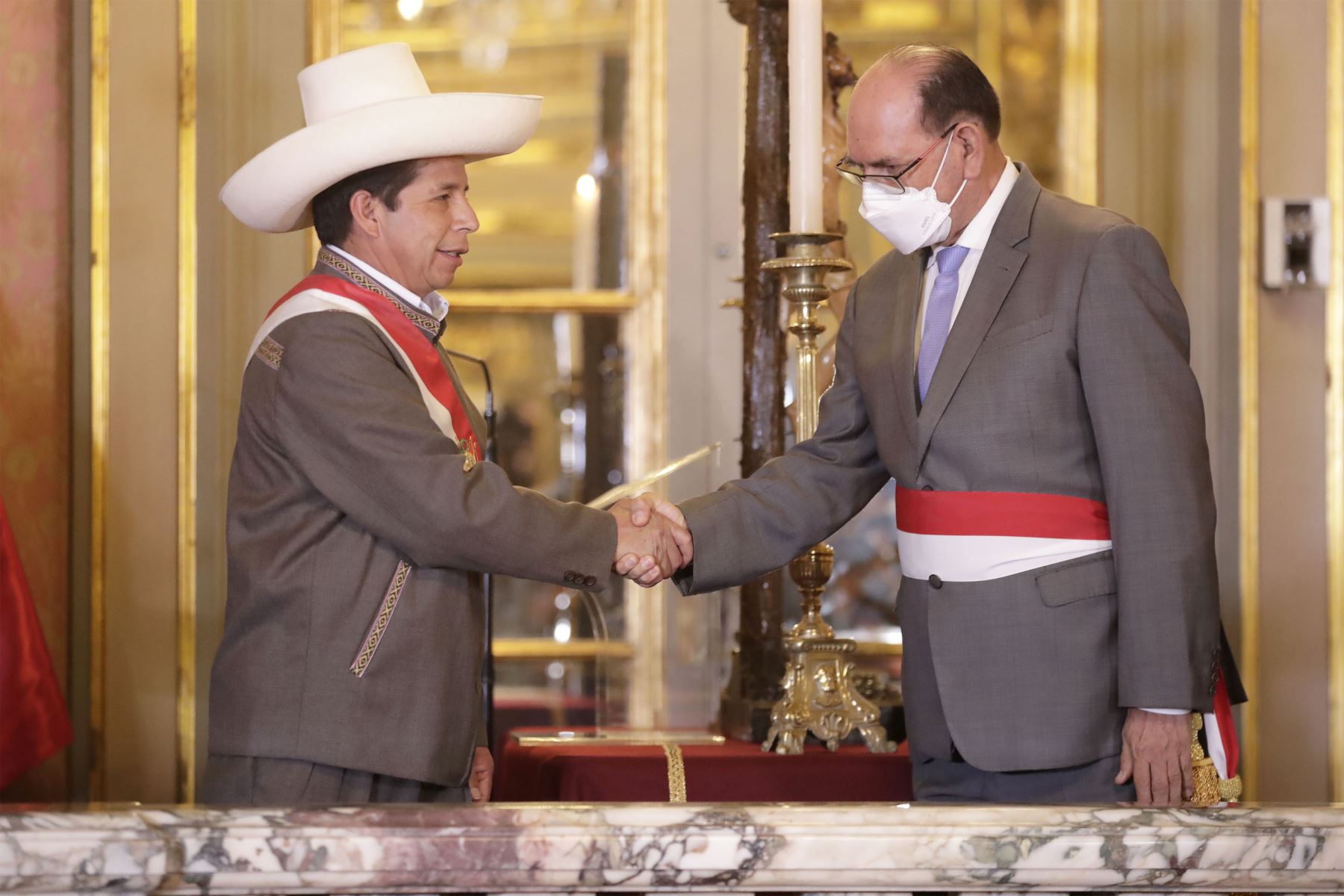 Presidente Castillo toma juramento al nuevo ministro de Relaciones Exteriores,César Landa Arroyo.
Foto: ANDINA/Prensa Presidencia