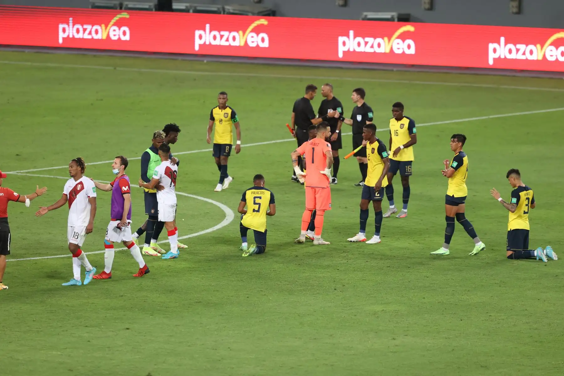 Selección Peruana enfrenta a la Selección de Ecuador, en un partido de las eliminatorias sudamericanas para el Mundial de Qatar 2022  en el Estadio Nacional en Lima.
Foto: ANDINA/Vidal Tarqui