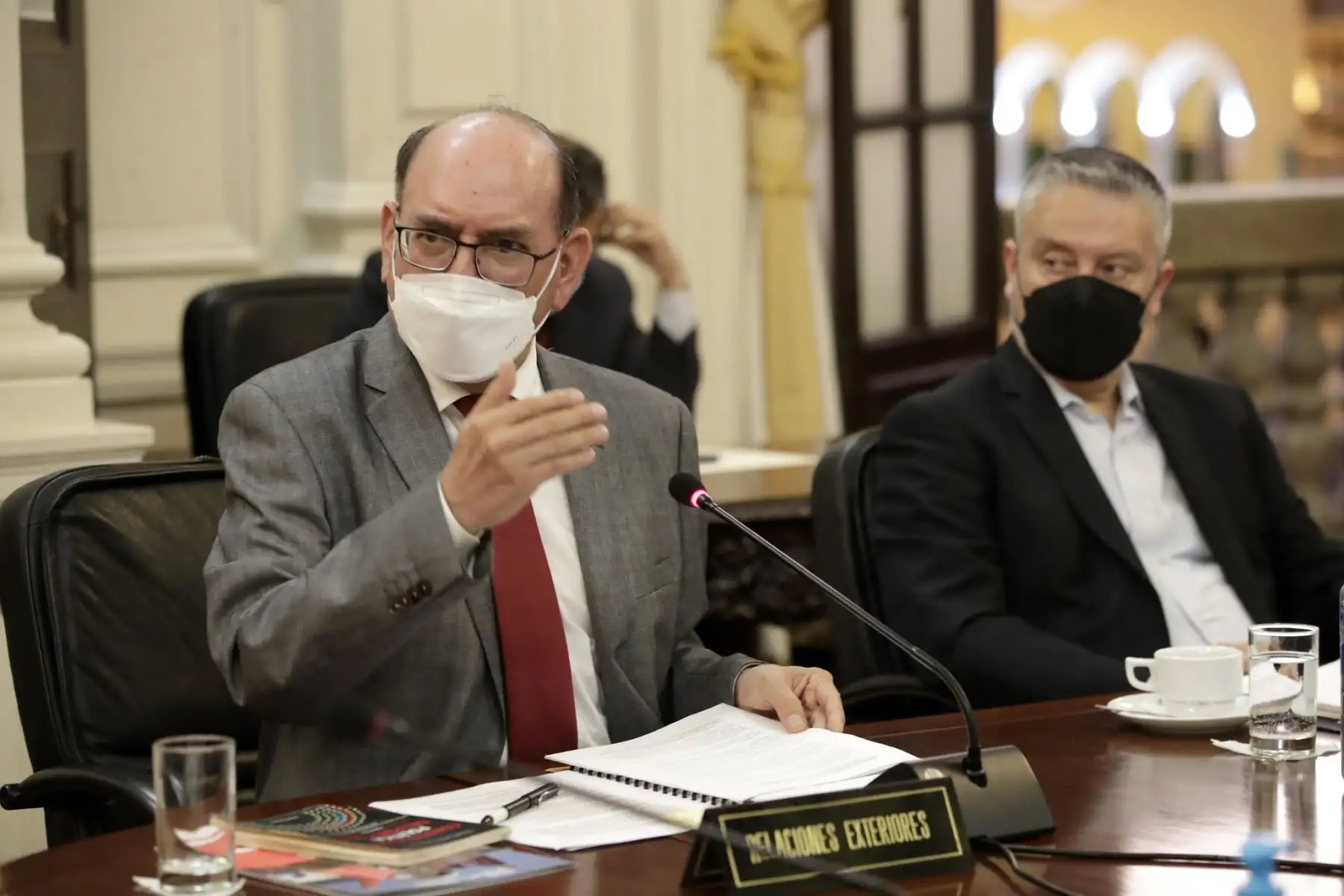 Ministro de Relaciones Exteriores, César Rodrigo Landa Arroyo participa en la sesión del Consejo de Ministros.
Foto: ANDINA/ Prensa Presidencia