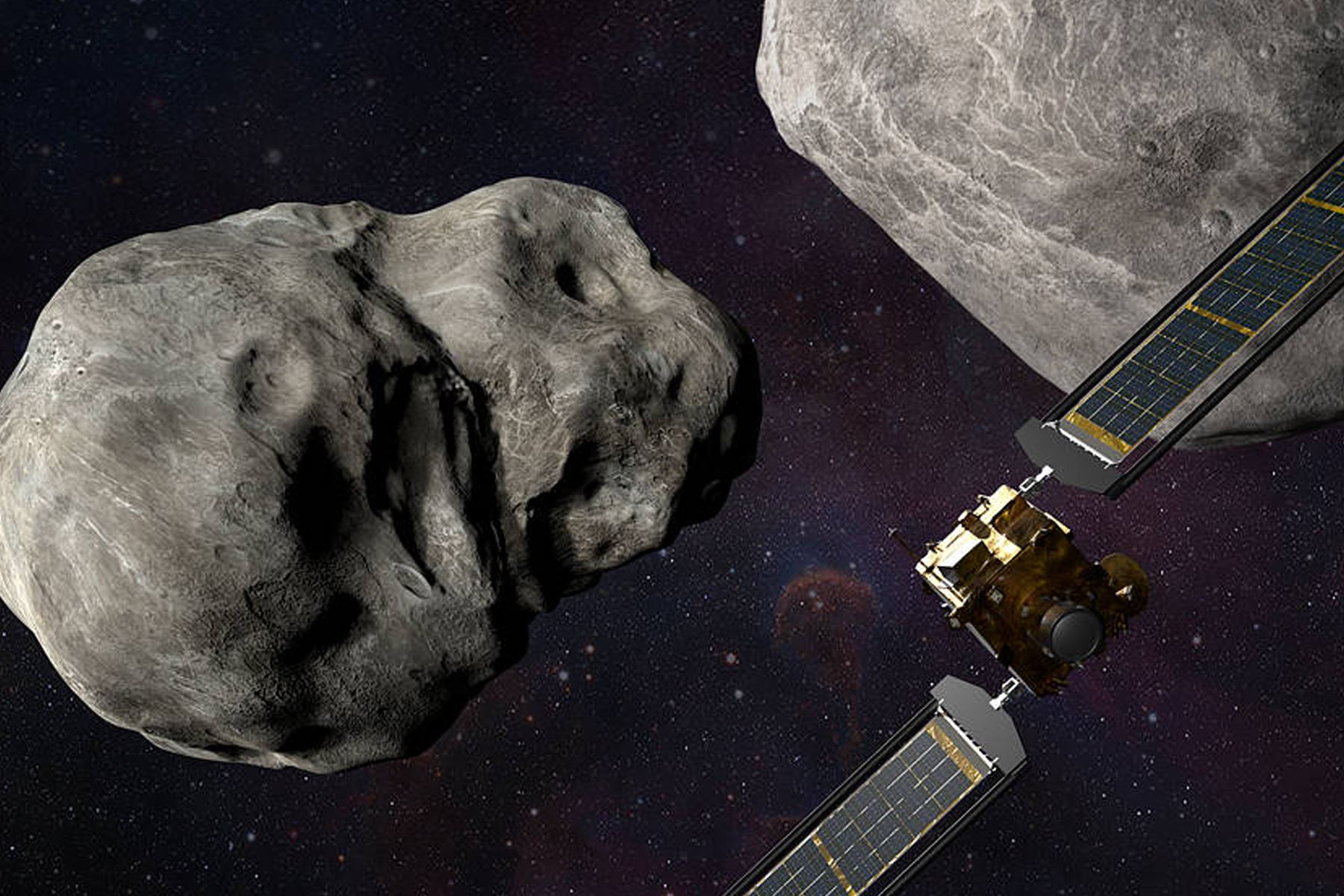 El Double Asteroid Redirection Test (DART) ayudará a determinar si estrellar intencionalmente una nave espacial contra un asteroide es una forma efectiva de cambiar su curso.  Foto: NASA