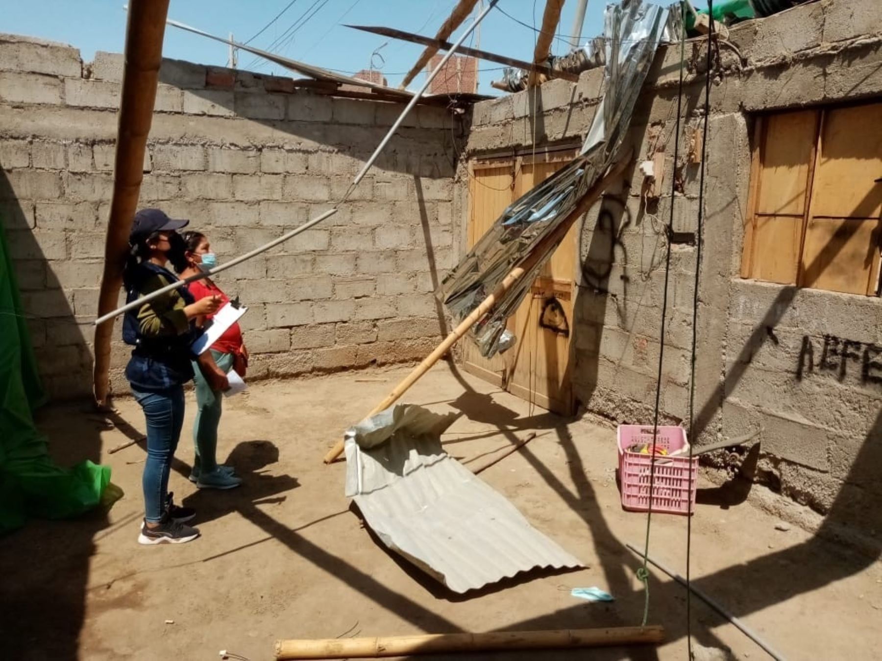 El Centro de Operaciones de Emergencia Regional de Áncash reporta dos viviendas afectadas por vientos fuertes en la provincia de Casma. Foto: ANDINA/difusión.