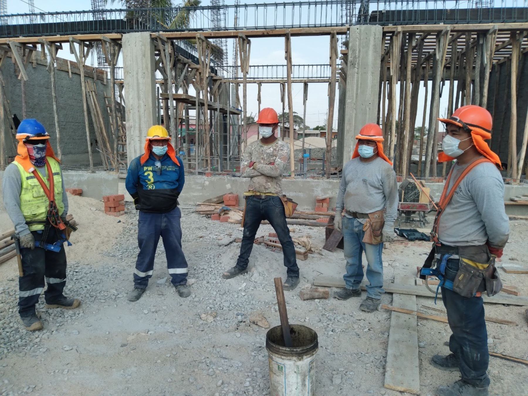 Trabajadores de Construcción Civil. ANDINA/Difusión