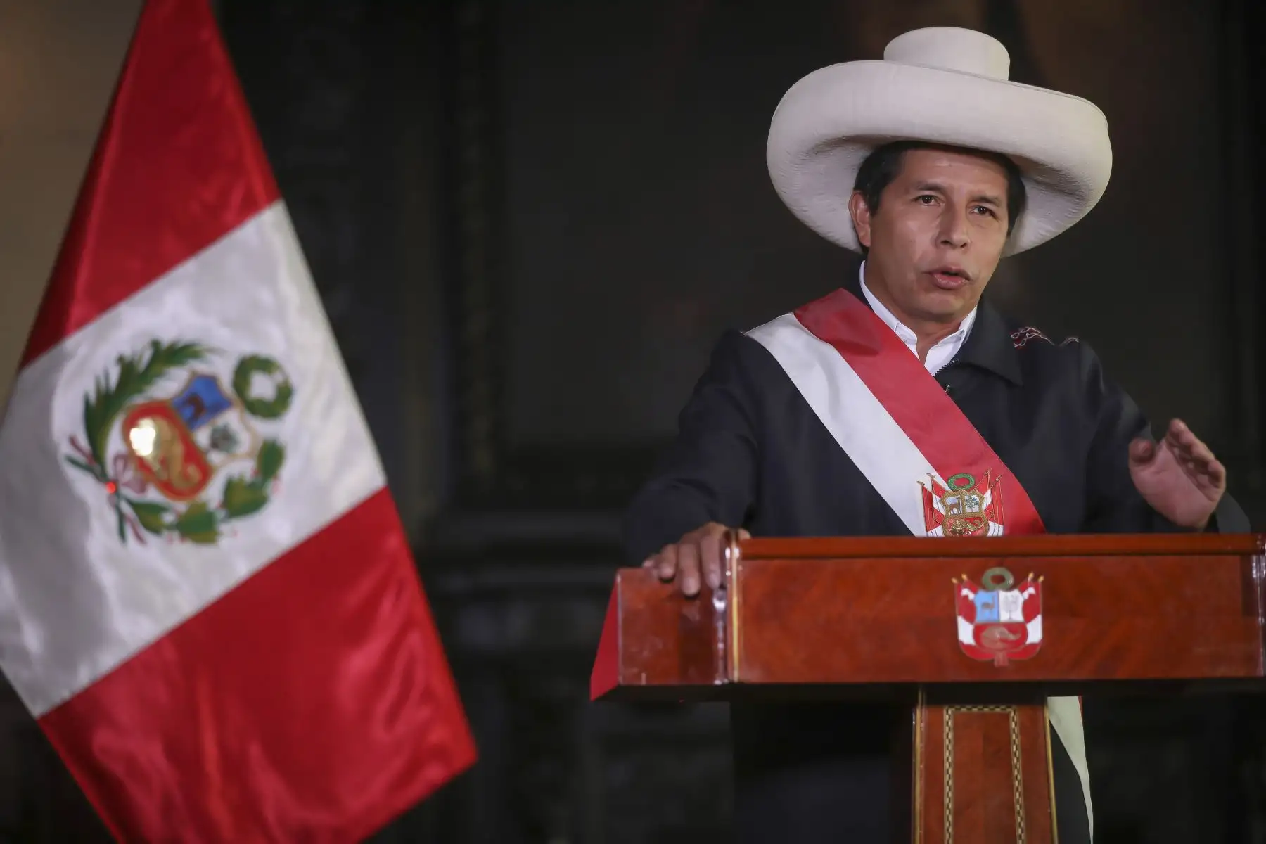 El presidente de la República, Pedro Castillo Terrones, anunció hoy, a través de un mensaje a la Nación, la recomposición del Gabinete Ministerial. Foto: ANDINA/Presidencia Perú