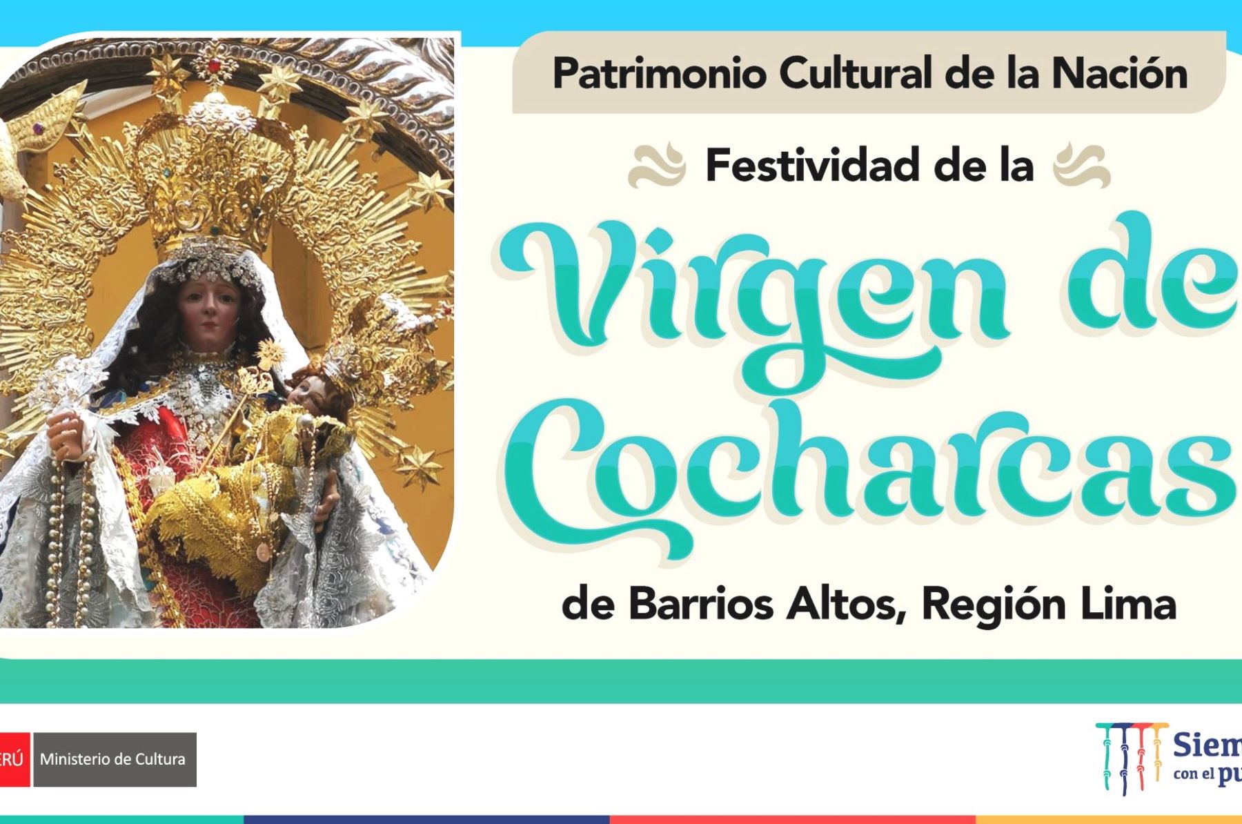 Declaran Patrimonio Cultural de la Nación a fiesta Virgen de Cocharcas de Barrios Altos. Foto: ANDINA/difusión.