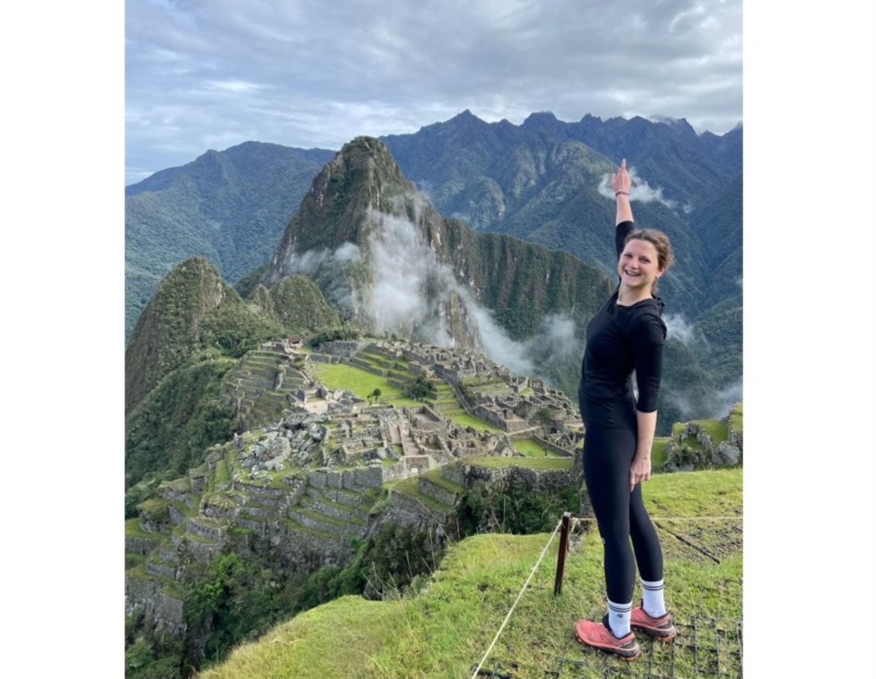 A mediados de enero pasado, Natasha Crombrugghe, la turista belga desaparecida en el valle del Colca, había visitado Machu Picchu, en Cusco. Foto: Facebook/Natasha Crombrugghe