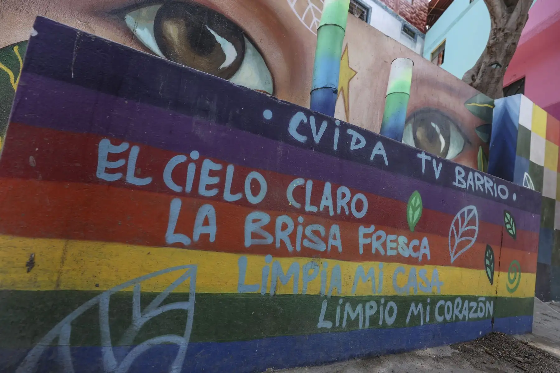 Este proyecto ha sido elaborado por la iniciativa “Proyecto Arcoíris” de la empresa Qroma, en coordinación con el colectivo artístico local Color Energía; con Aporta, que es la plataforma de Impacto Social de Breca; y con el respaldo de la Municipalidad de Lima. Foto: ANDINA/Andrés Valle