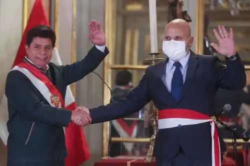 El presidente de la República, Pedro Castillo, ratificó en la cartera de Cultura a Alejandro Salas Zegarra. ANDINA/Vidal Tarqui