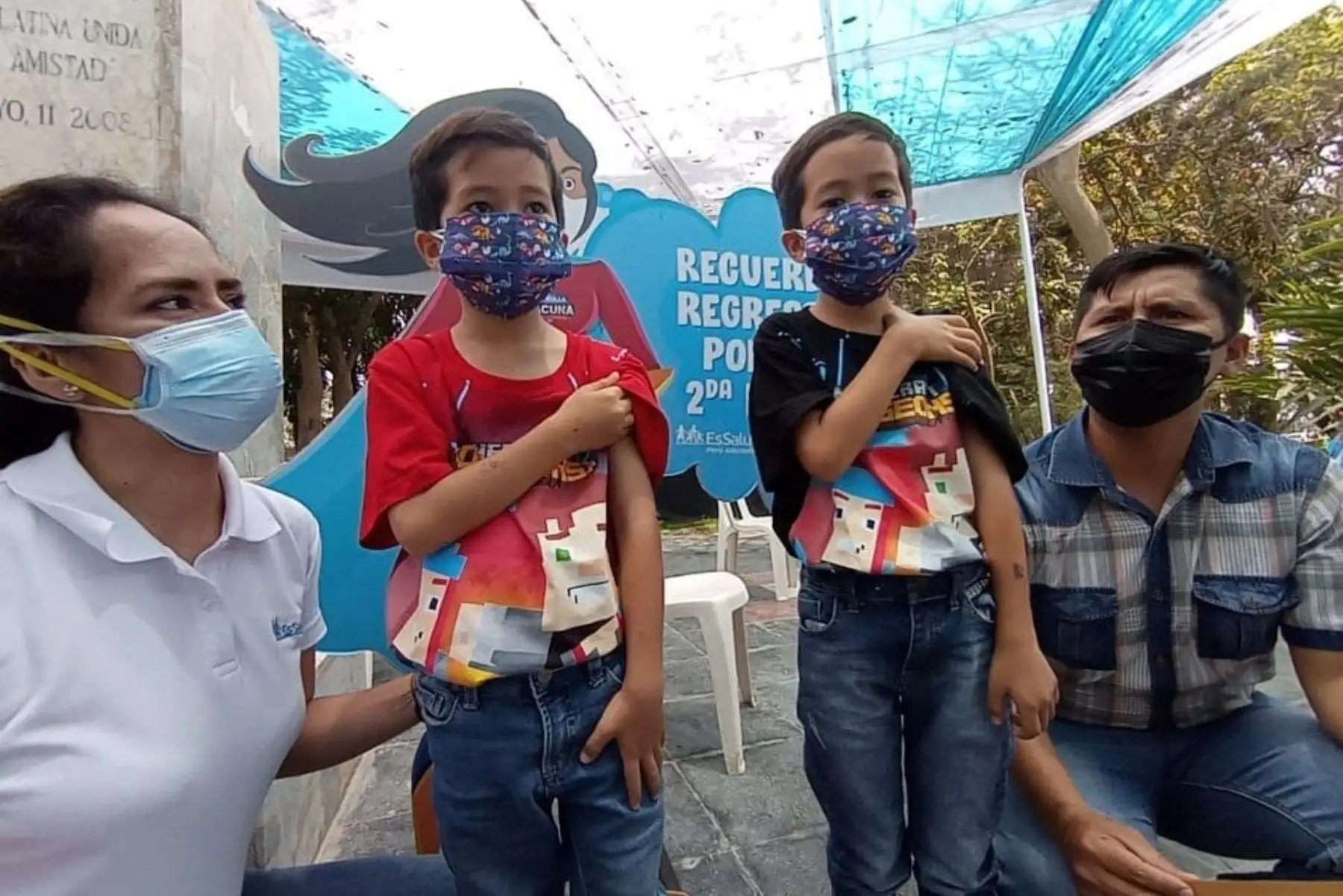Vacunatorio del parque infantil de Chiclayo continúa inmunizando a menores contra la covid-19. Foto: ANDINA/Difusión