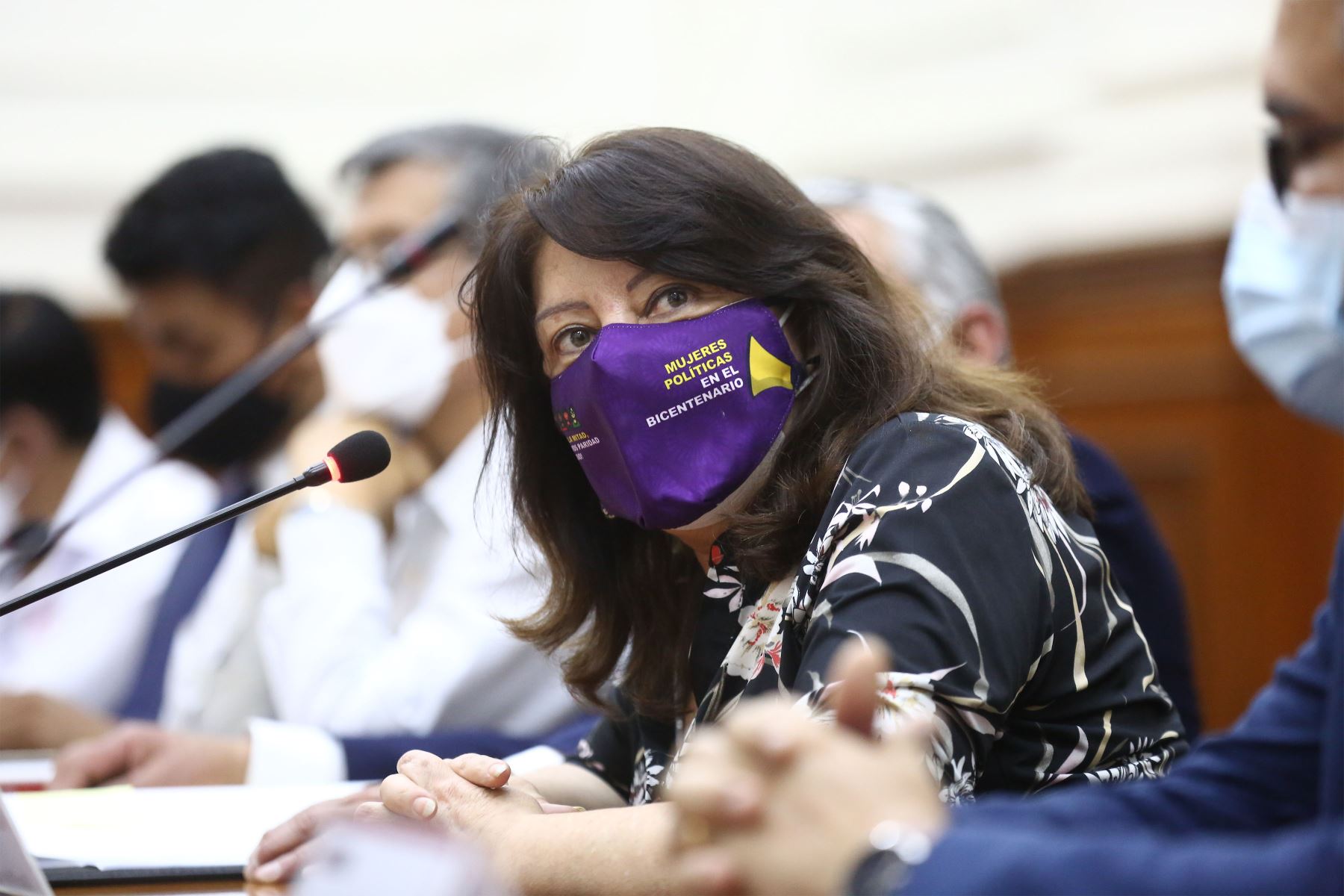 La ministra de la Mujer y Poblaciones Vulnerables, Diana Miloslavich Túpac, informó que su sector dará prioridad al trabajo con las alcaldesas del Bicentenario. ANDINA/