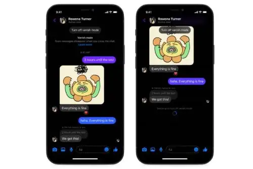 La aplicación de mensajería permitirá a sus usuarios activar los mensajes efímeros deslizando hacia arriba en un chat abierto. Foto: Meta