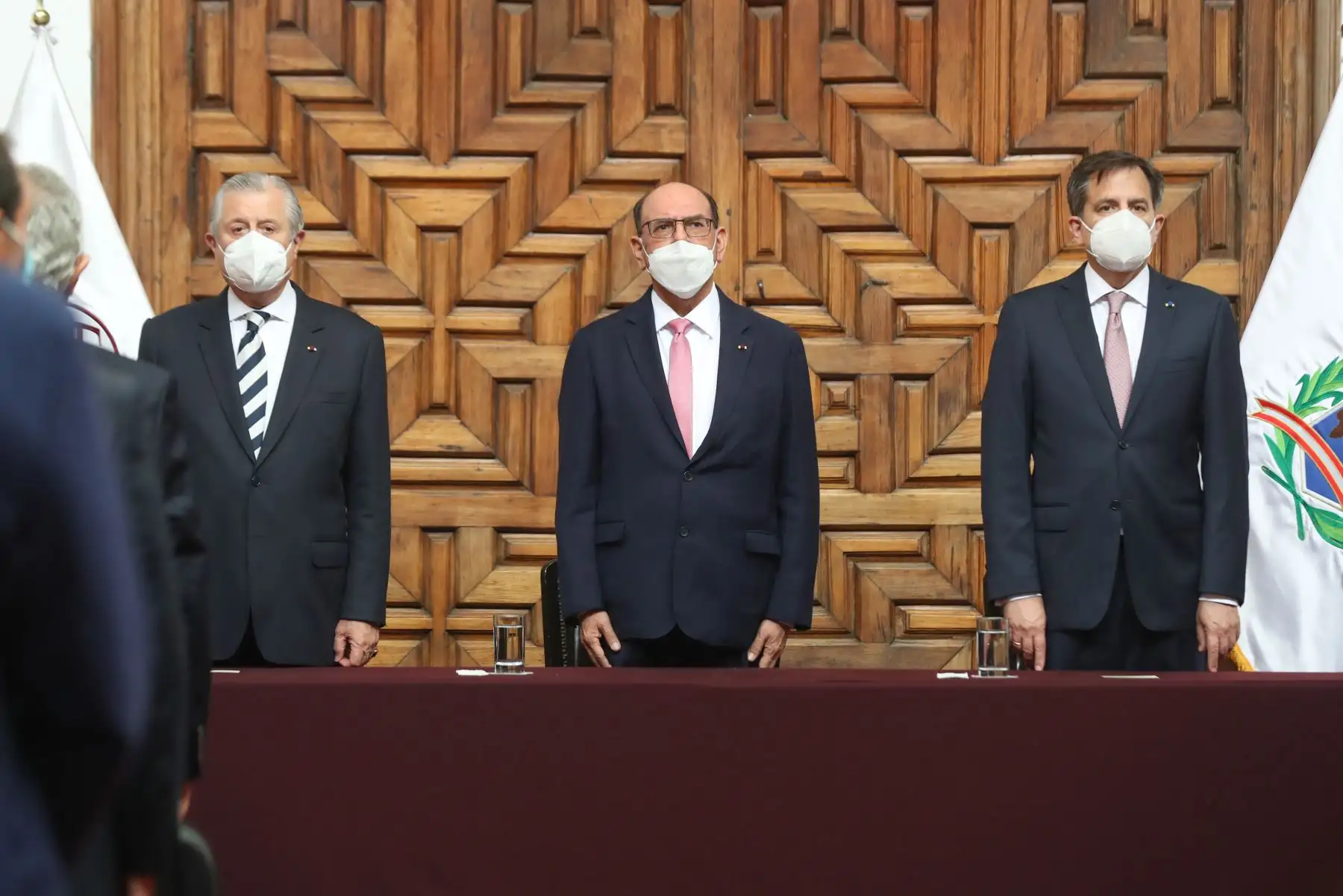 Ceremonia de transferencia de cargo del exministro de Relaciones Exteriores, Óscar Maúrtua al nuevo ministro, Cesar Landa Arroyo. En su discurso mencionó que abrirá las puertas del Palacio Torre Tagle a la población y desplegará una "diplomacia Andina" para fortalecer vínculos entre los países de América Latina. Foto: ANDINA/ Carla Patiño