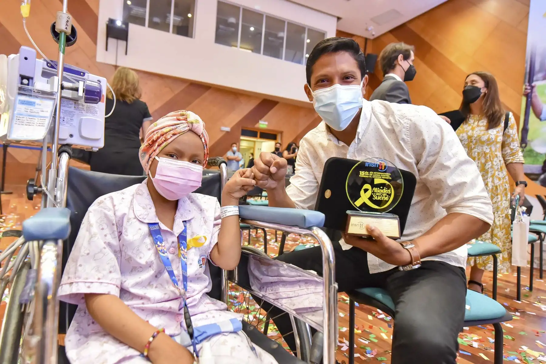 El Instituto Nacional de Salud del Niño de San Borja realizó un homenaje especial a los pacientes con leucemias y otras enfermedades oncológicas y exhortó a la población a donar sangre y plaquetas a pocos días del Día Internacional de contra el Cáncer Infantil, que se conmemora este 15 de febrero. Foto: Difusión