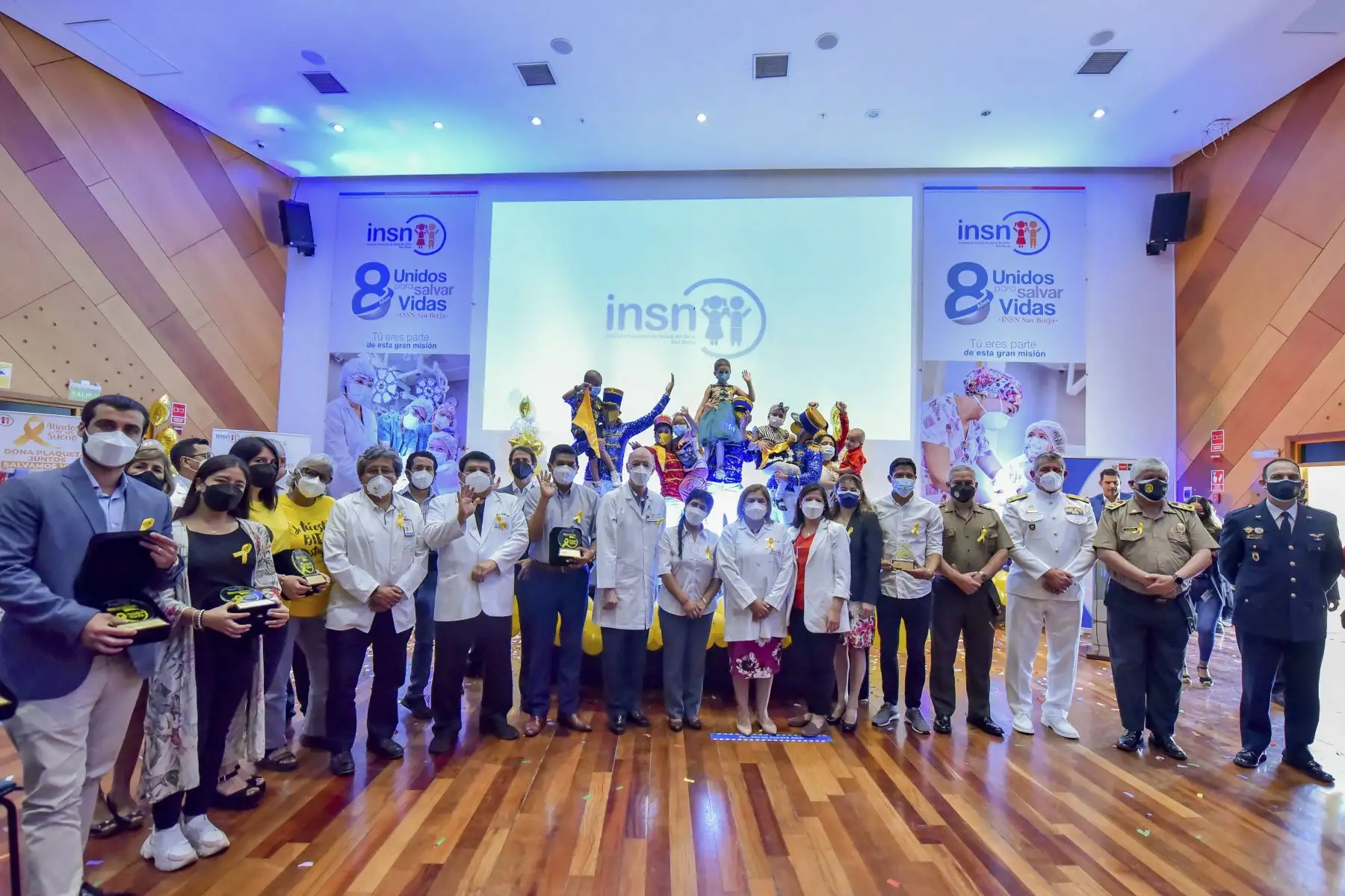 El Instituto Nacional de Salud del Niño de San Borja realizó un homenaje especial a los pacientes con leucemias y otras enfermedades oncológicas y exhortó a la población a donar sangre y plaquetas a pocos días del Día Internacional de contra el Cáncer Infantil, que se conmemora este 15 de febrero. Foto: Difusión