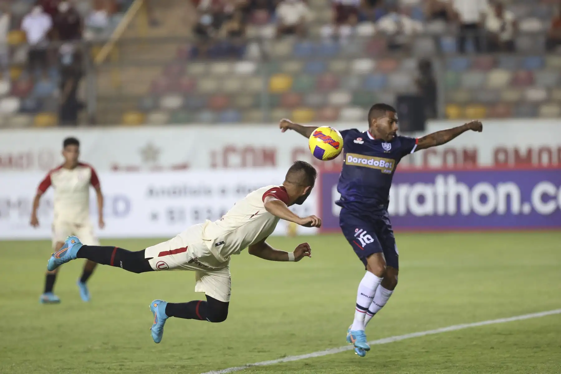 Universitario de Deportes venció a la San Martín por 3-0 en el partido que se jugó esta noche en el estadio Monumental de Ate, por la segunda fecha de la Liga 1. Foto: Jhonel Rodriguez