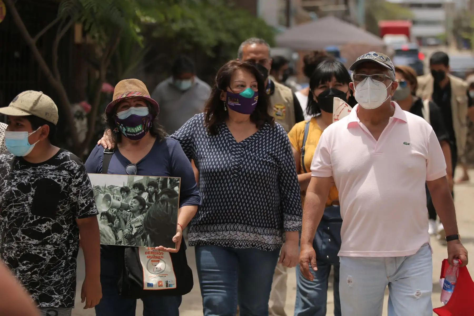 Encuentro de la ministra de la Mujer y Poblaciones Vulnerables, Diana Miloslavic con  integrantes de la Casa de la Mujer, en el marco de las actividades por los 30 años del asesinato de María Elena Moyano. 
Foto: MIMP