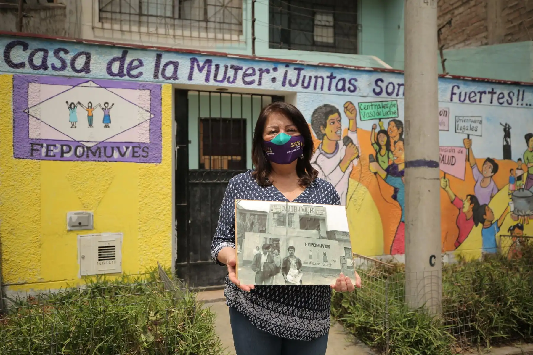 Encuentro de la ministra de la Mujer y Poblaciones Vulnerables, Diana Miloslavic con  integrantes de la Casa de la Mujer, en el marco de las actividades por los 30 años del asesinato de María Elena Moyano. 
Foto: MIMP