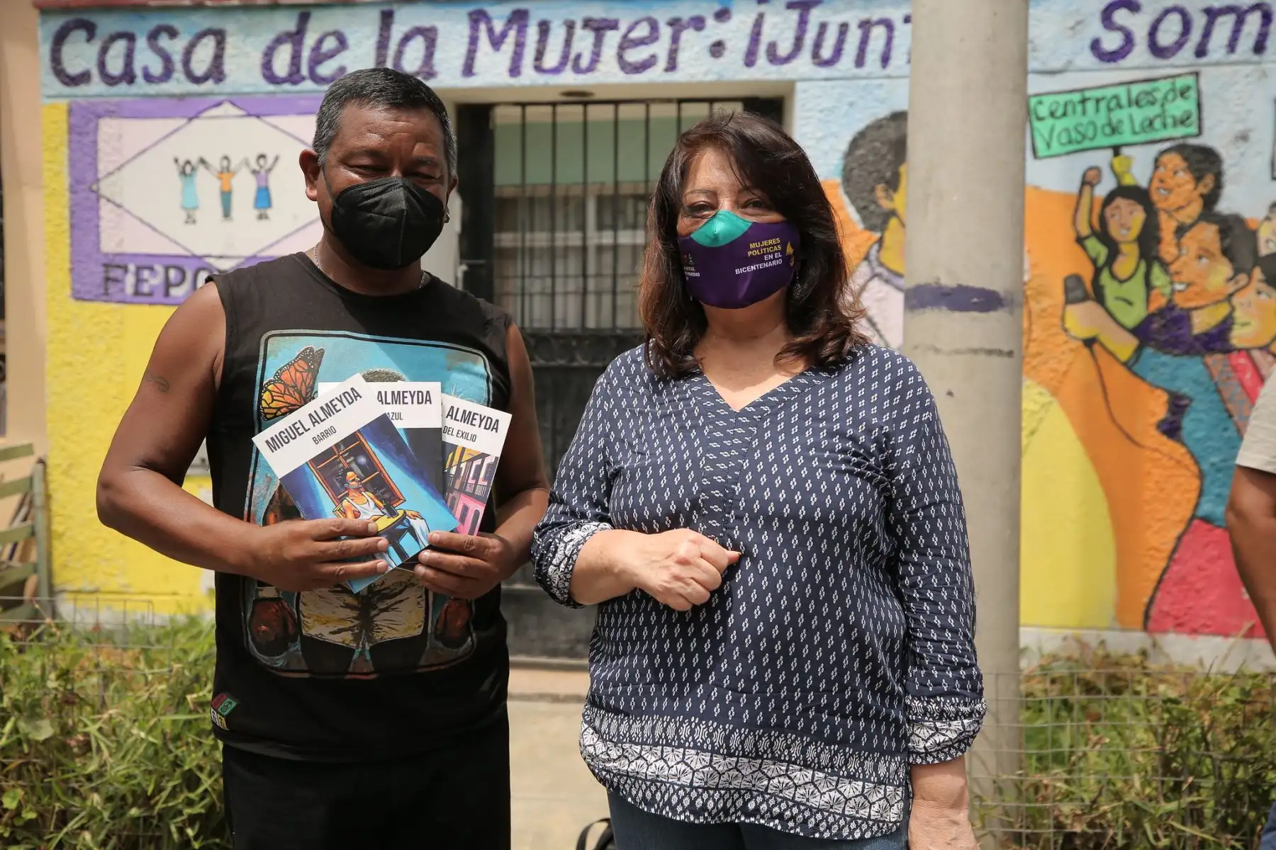 Encuentro de la ministra de la Mujer y Poblaciones Vulnerables, Diana Miloslavic con  integrantes de la Casa de la Mujer, en el marco de las actividades por los 30 años del asesinato de María Elena Moyano. 
Foto: MIMP
