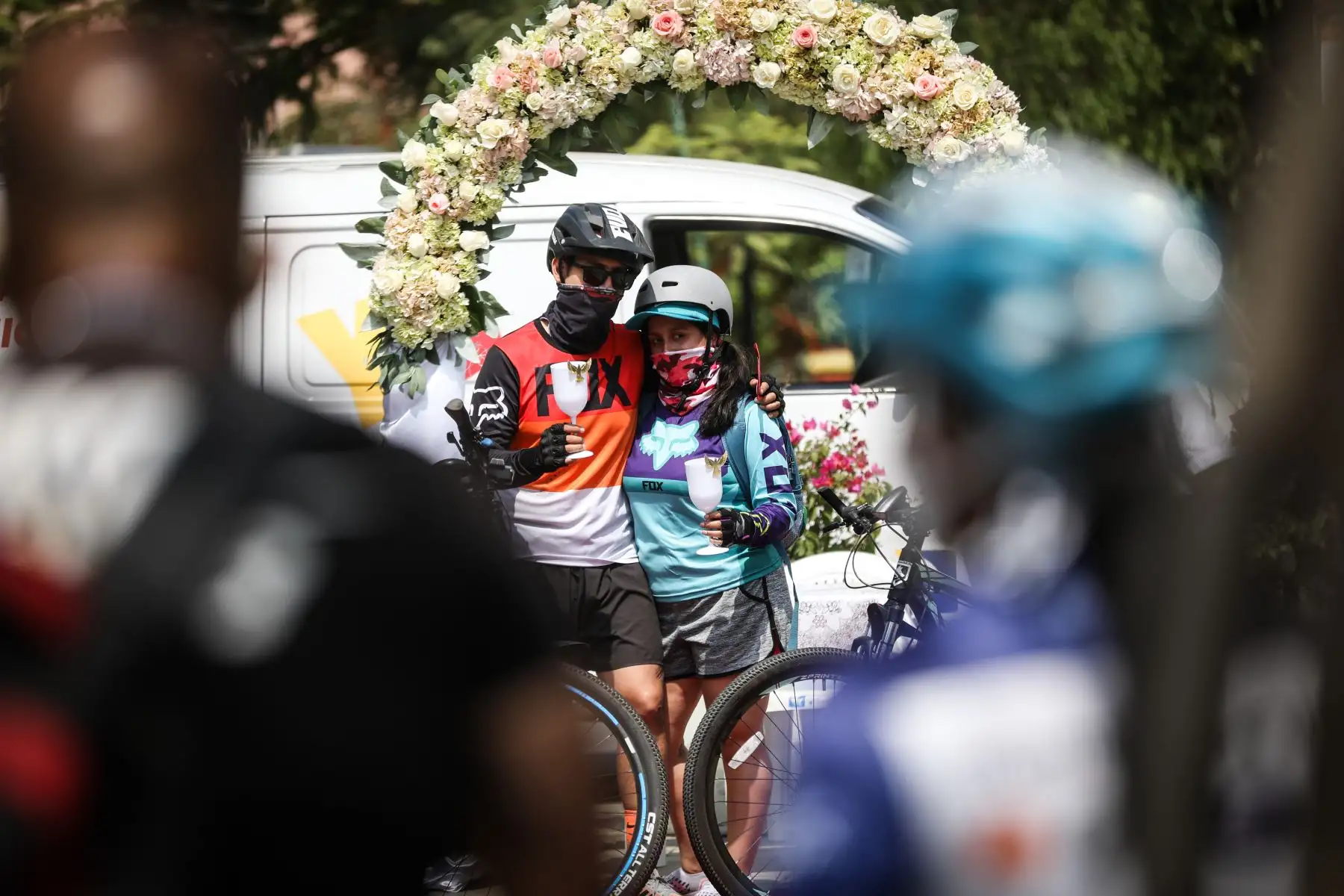 Ciclistas celebran el Día del Amor y la Amistad pedaleando en la ciclovía de la Av. Arequipa. Amigos, enamorados, novios y esposos participan de las actividades por motivo del Día de San Valentín. Foto: MML