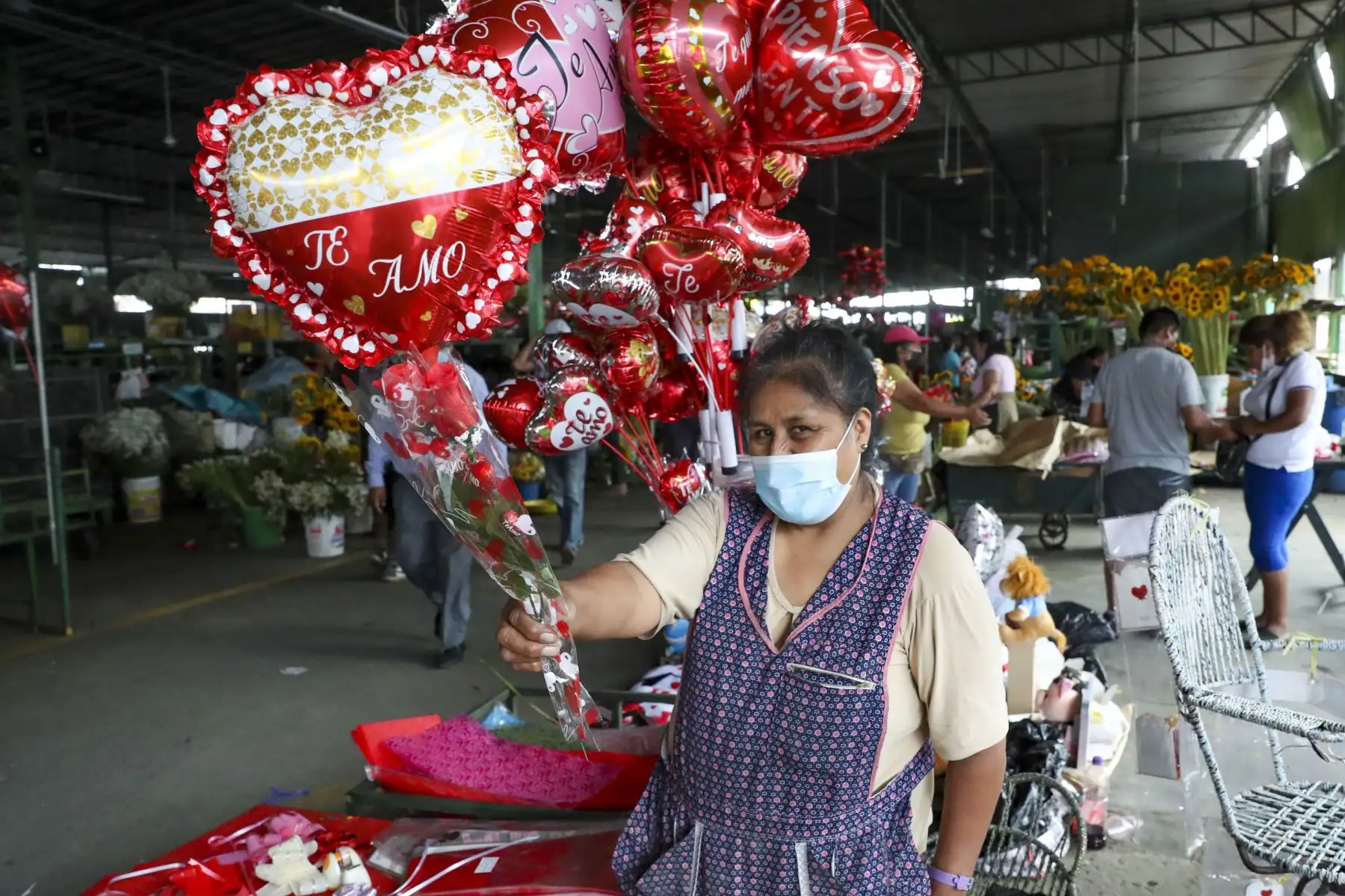 El mercado de Flores ubicado en la zona de Piedra Liza, en el Rímac tuvo gran afluencia del público, quienes compraban arreglos florales, rosas, girasoles o peluches para celebrar el Día del Amor y de la Amistad.
Foto: ANDINA/Carla Patiño Ramírez