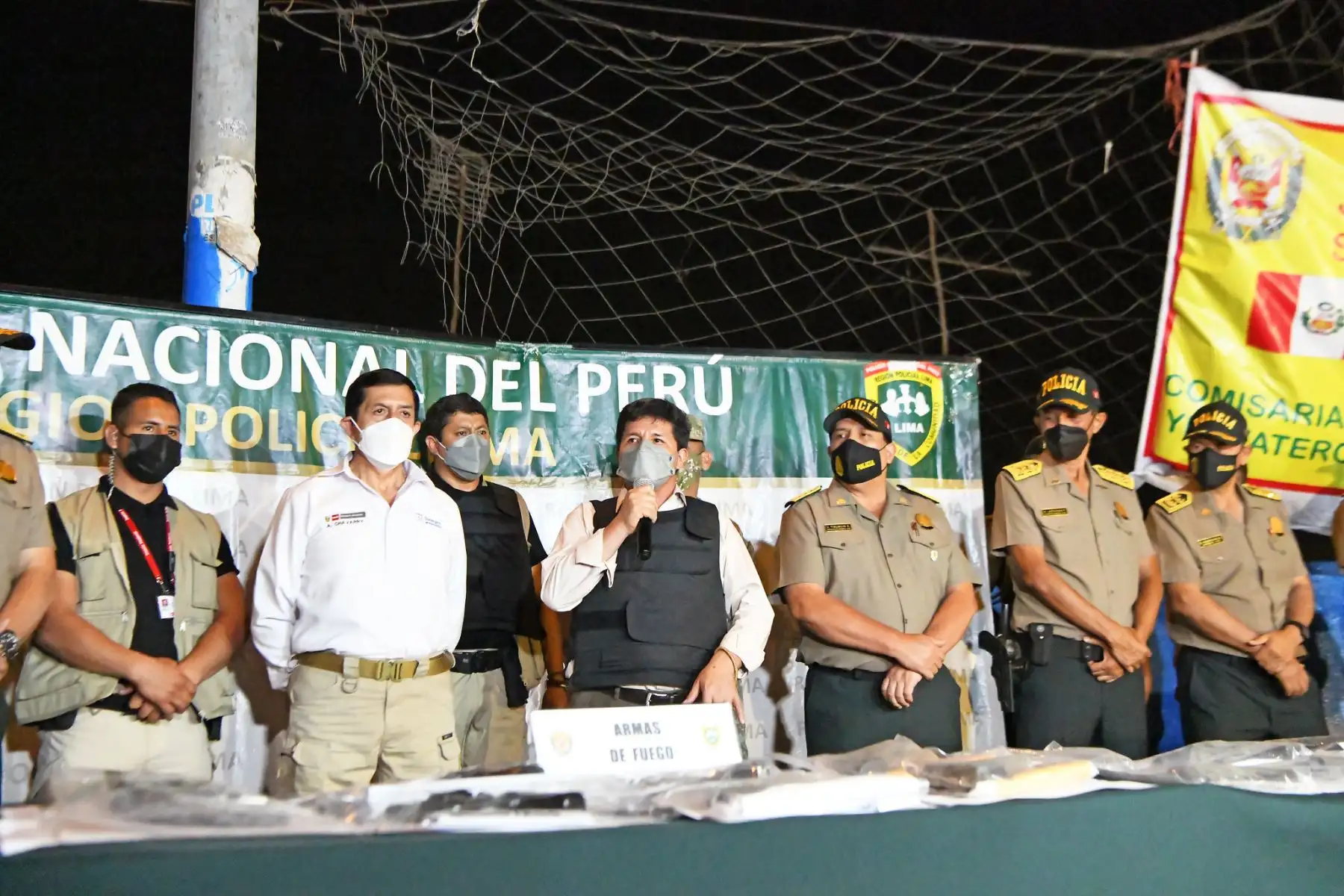 Presidente Pedro Castillo participa del balance de resultados de los operativos realizados en las últimas 72 horas por la Policía Nacional.
Foto: ANDINA/Prensa Presidencia