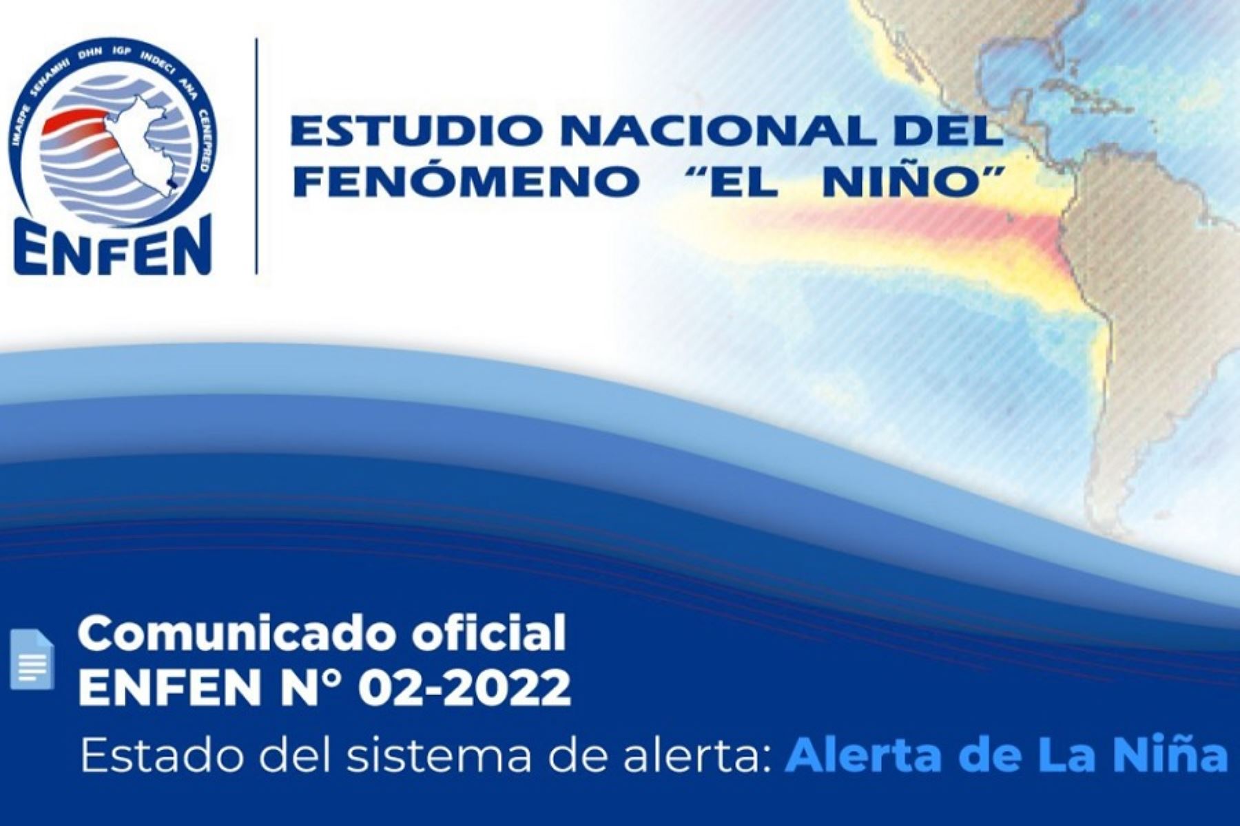 La Comisión Multisectorial del Estudio Nacional del Fenómeno El Niño (Enfen) informó que el evento La Niña se mantendrá con magnitud débil en la zona norte y centro del mar peruano durante este mes, debido a que persisten anomalías negativas de la temperatura superficial del mar.