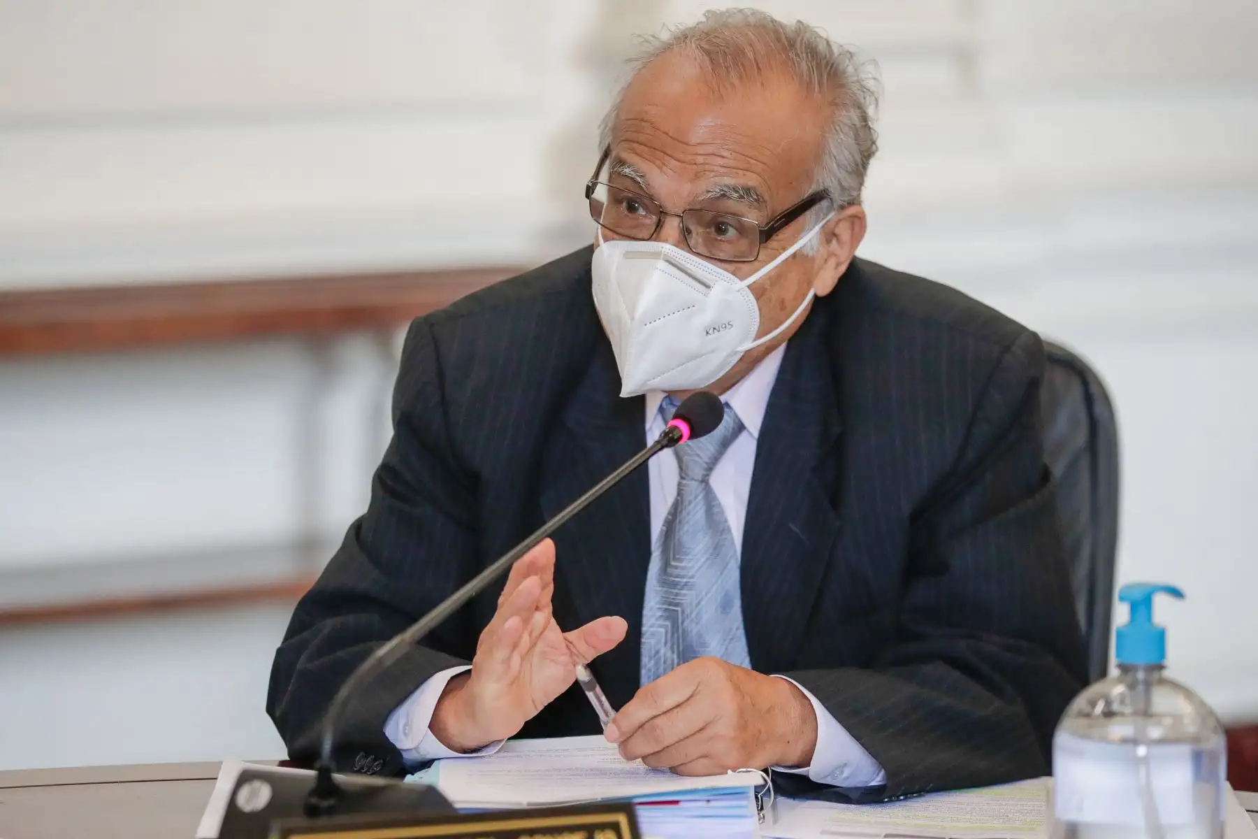 Presidente del Consejo de Ministros (PCM), Aníbal Torres, durante la sesión de Consejo de Ministros en Palacio de Gobierno. Foto: ANDINA/ Prensa Presidencia