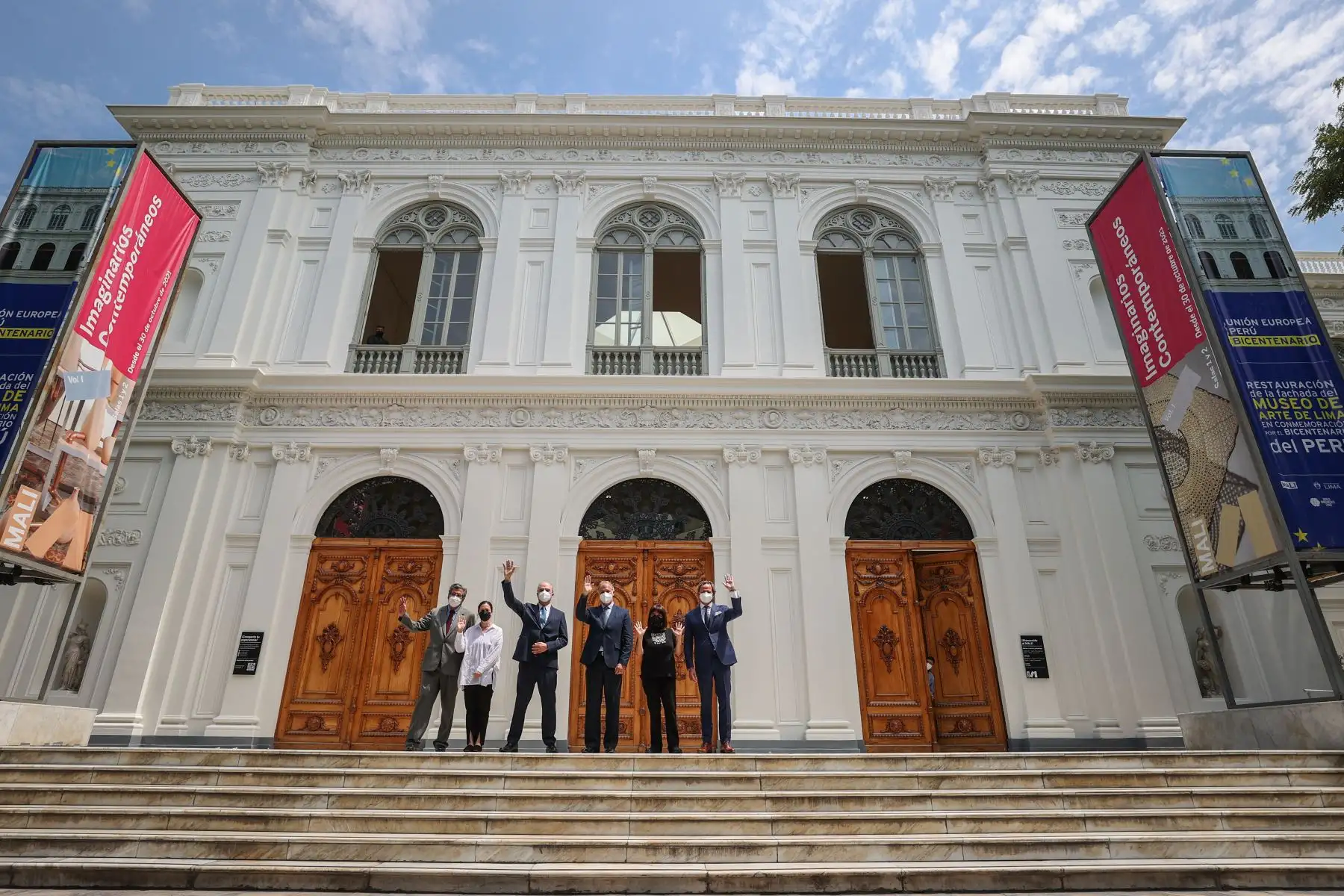 Luego de más de dos años, se ha culminado la restauración de los cuatros frentes de la fachada del Museo de Arte de Lima – MALI, gracias a fondos de la Unión Europea en Perú ejecutados por World Monuments Fund Perú. Foto: ANDINA/Andrés Valle